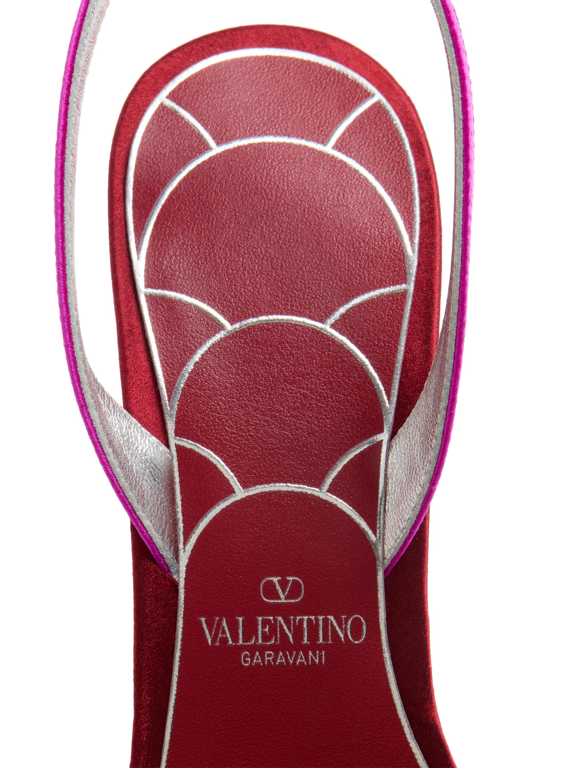Valentino Garavani Ladycrush 85MM Satin Sandals with Crystals