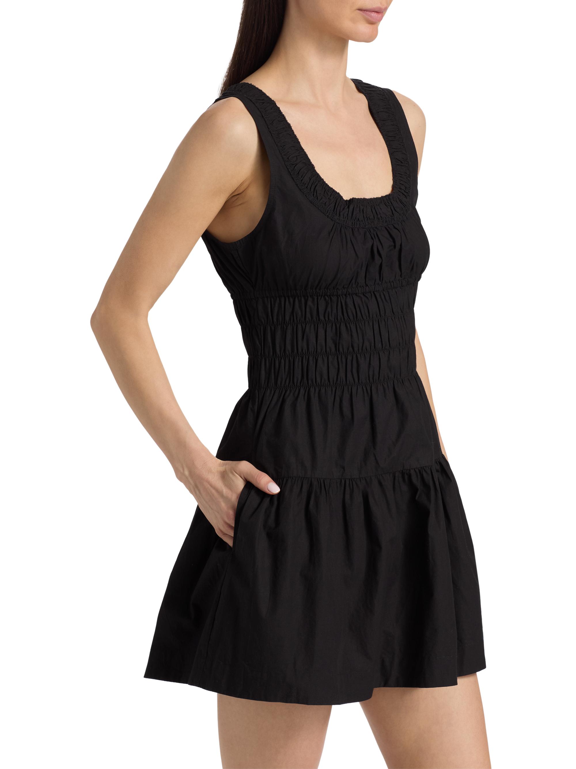 Ciao Lucia Kala Smocked Cotton Minidress | Saks Fifth Avenue