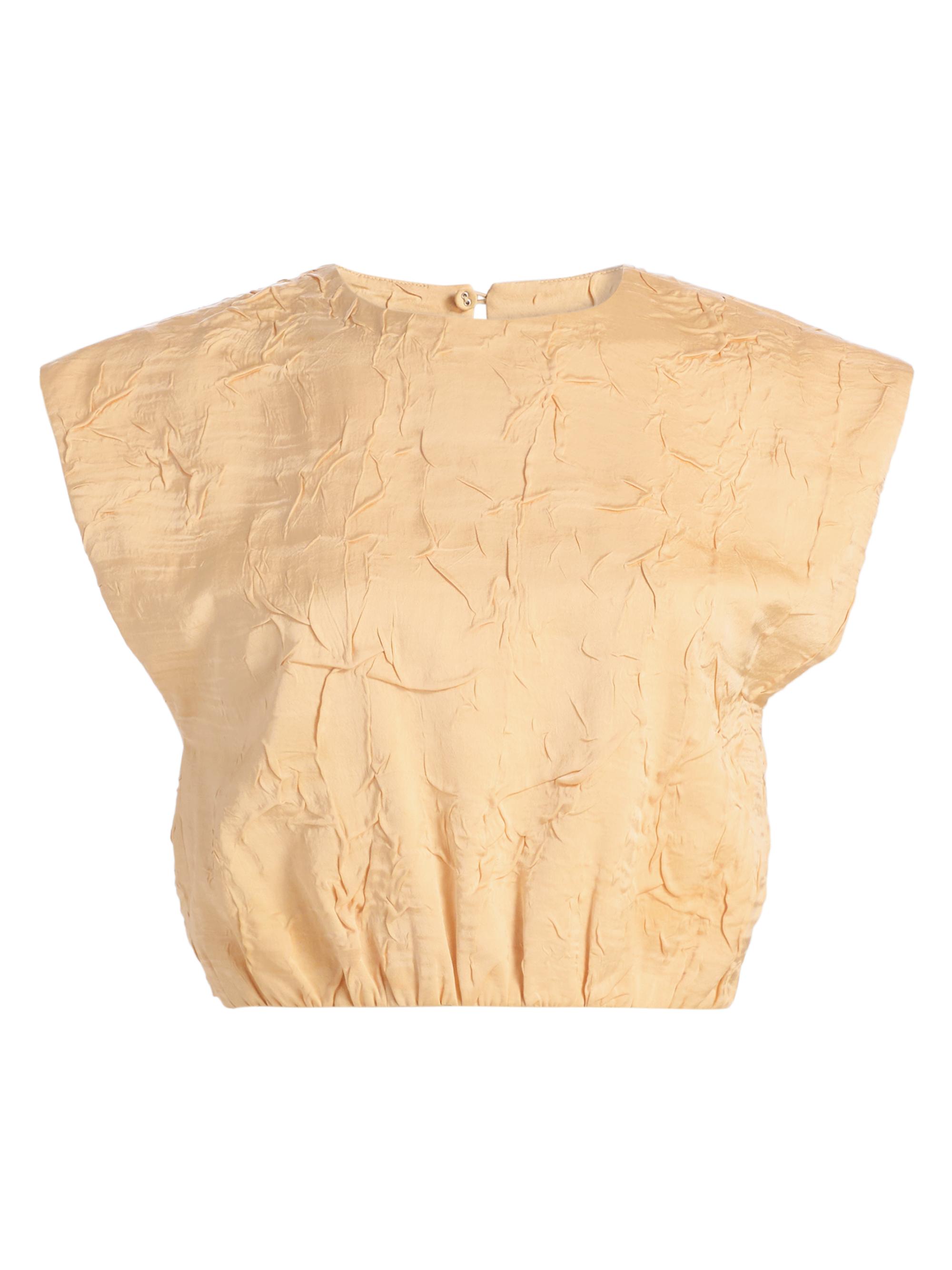 Ulla Johnson Women's Gisella Crinkled-Effect Crop Top - Driftwood
