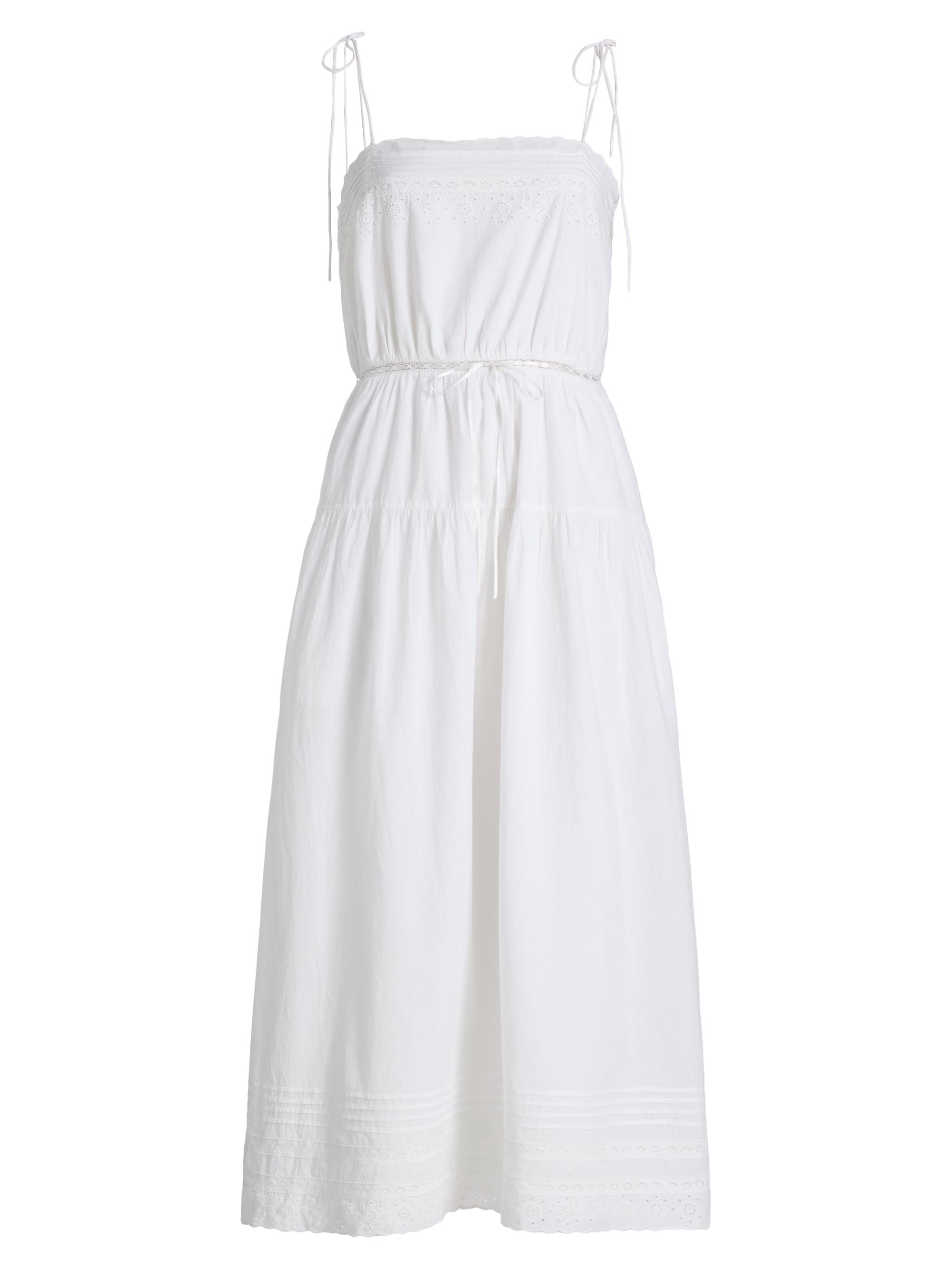 Ciao Lucia Women's Petra Cotton Voile Midi-Dress - White