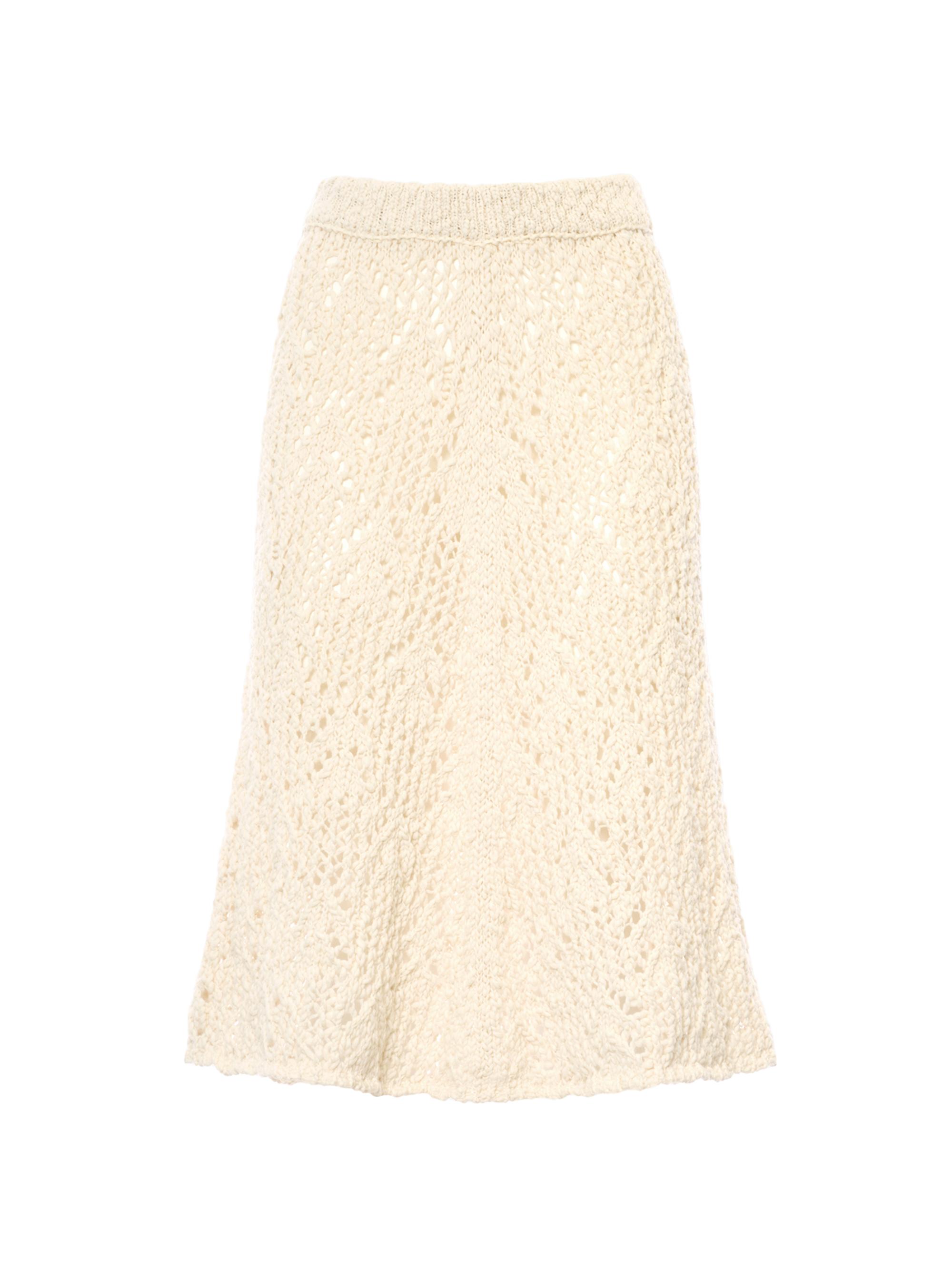 Malo Women's Cotton Flammé Midi-Skirt - Margherita