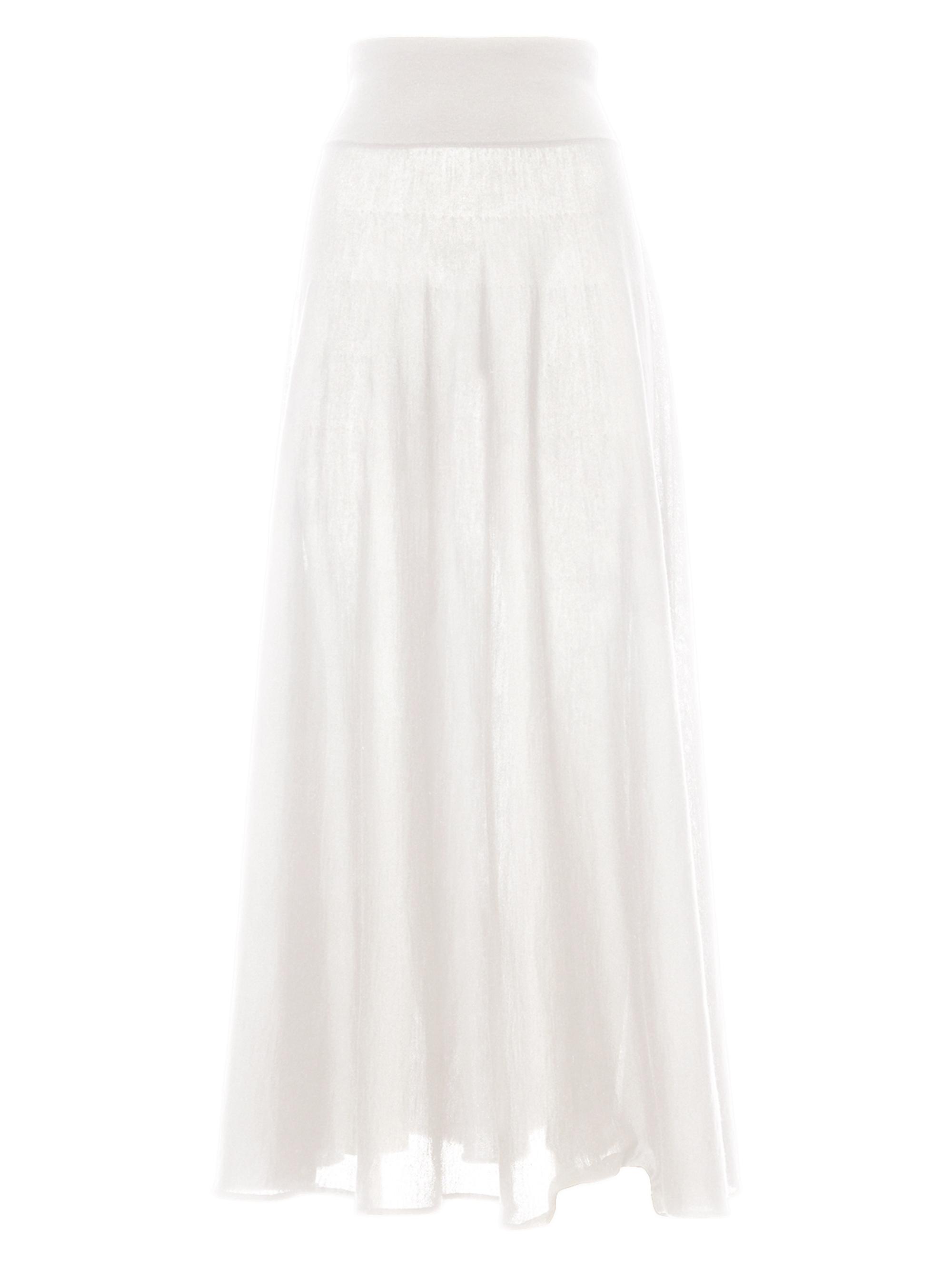 Malo Women's Cashmere-Silk Maxi Skirt - White