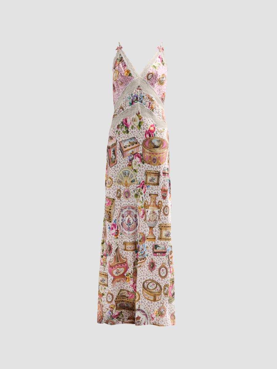 Camilla Met x Camilla In The Heart of Art Silk Maxi Slipdress