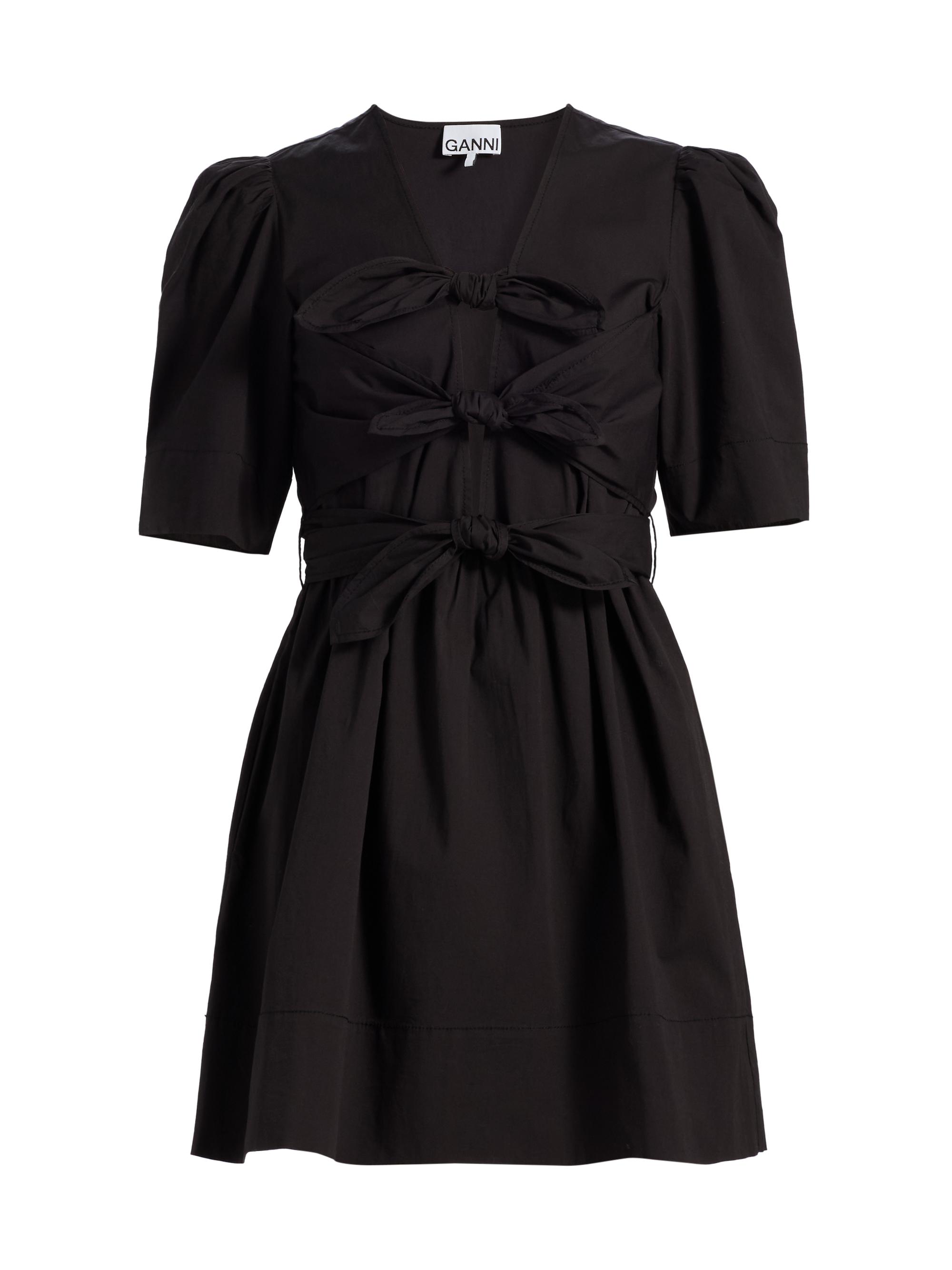 Ganni Leopard Cotton Tweed Minidress | Saks Fifth Avenue
