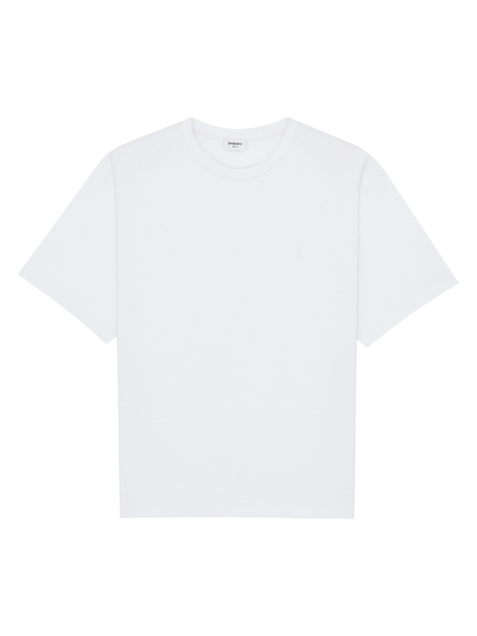 Saint Laurent Men's Cassandre Oversized T-Shirt - Biancospino