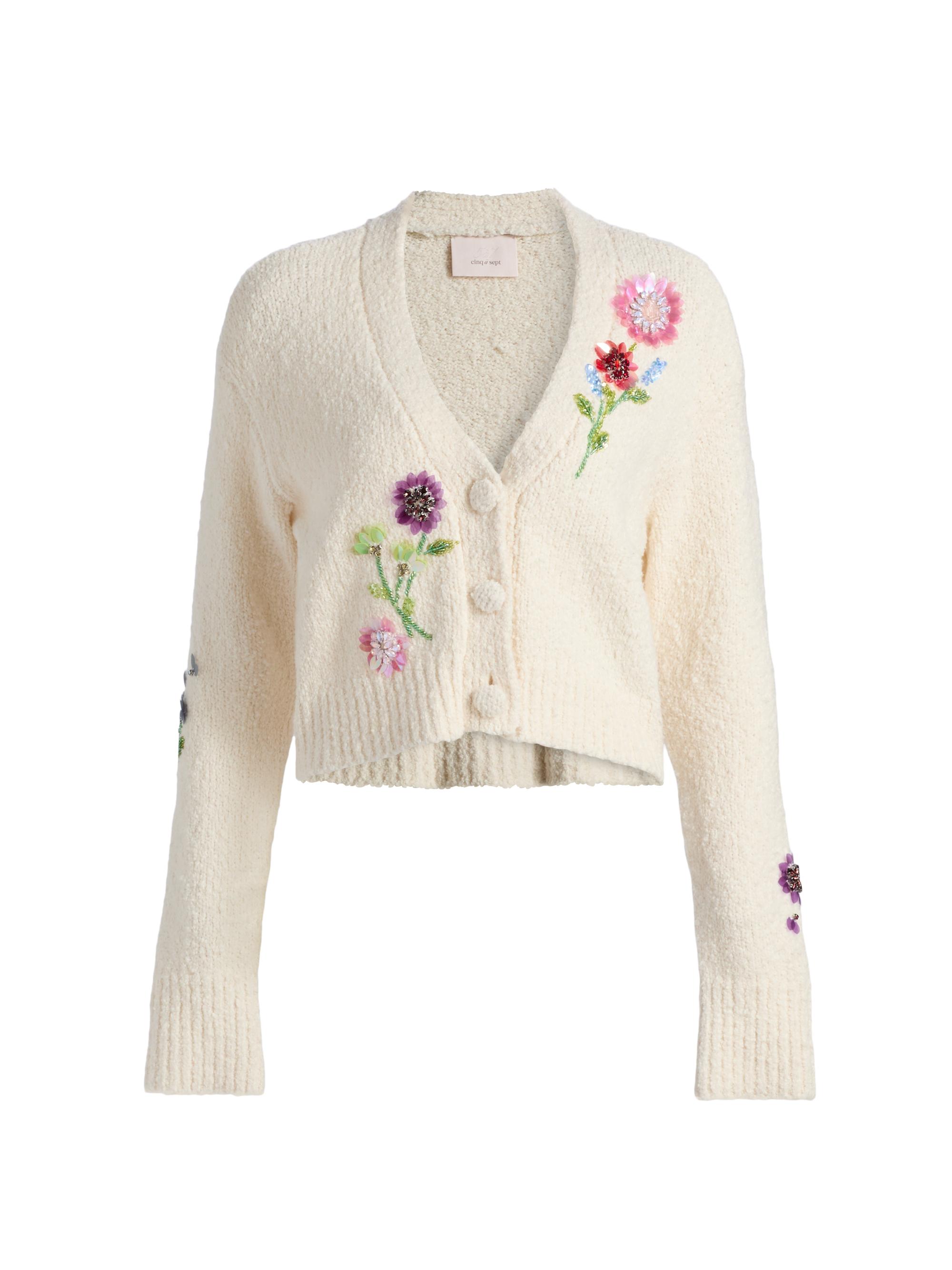 Cinq à Sept Women's Solene Floral Cotton-Blend Cardigan -  Multi