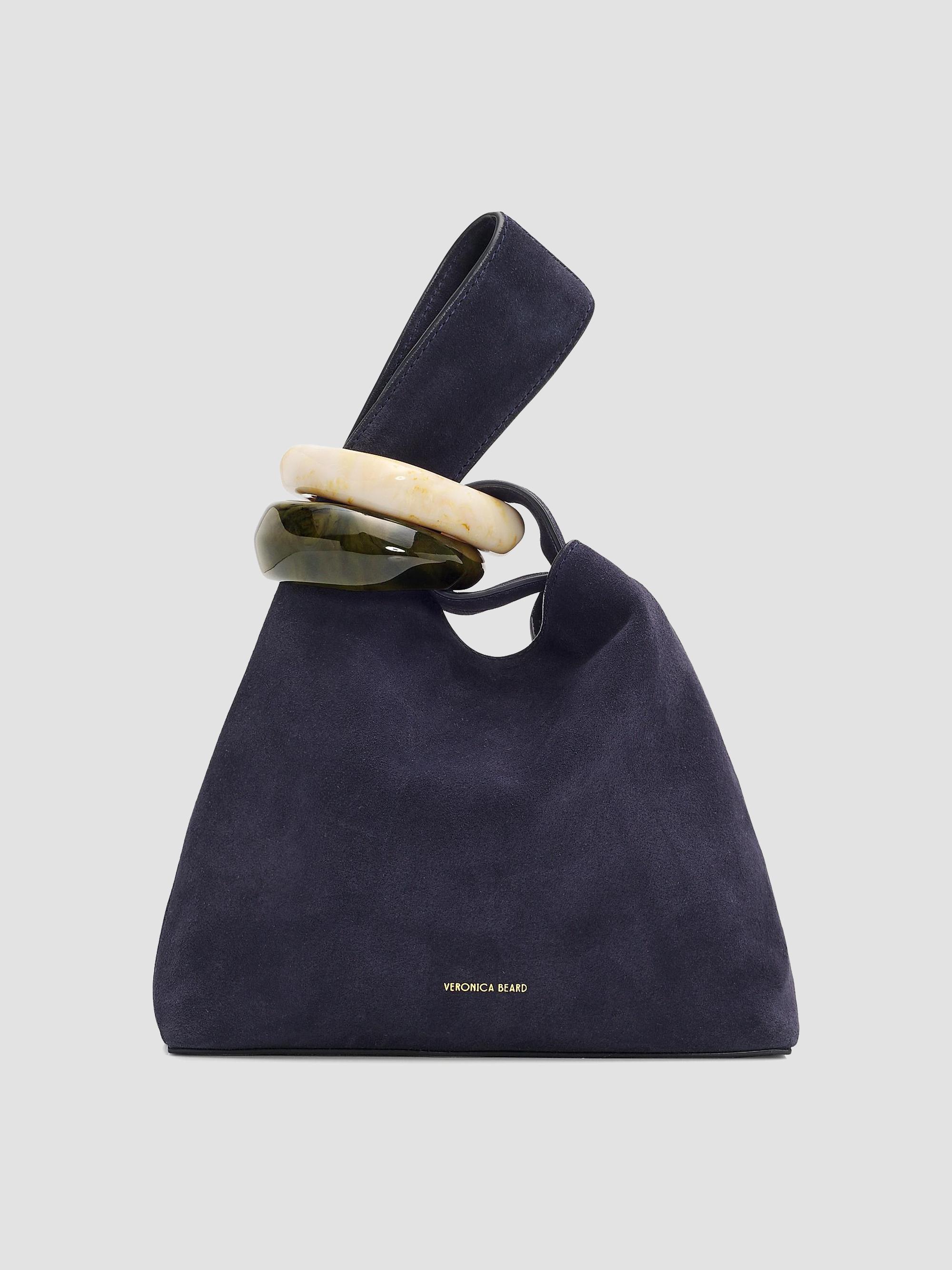 Veronica Beard Women's Swing Suede Top Handle Bag - Navy | Thumbnail 7