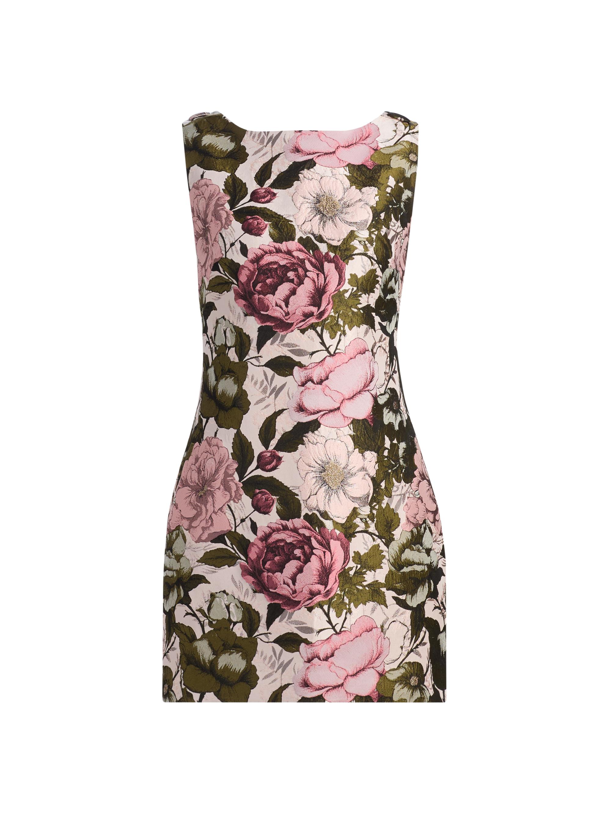 Milly Women's Lane Floral Jacquard Minidress - Pink Green