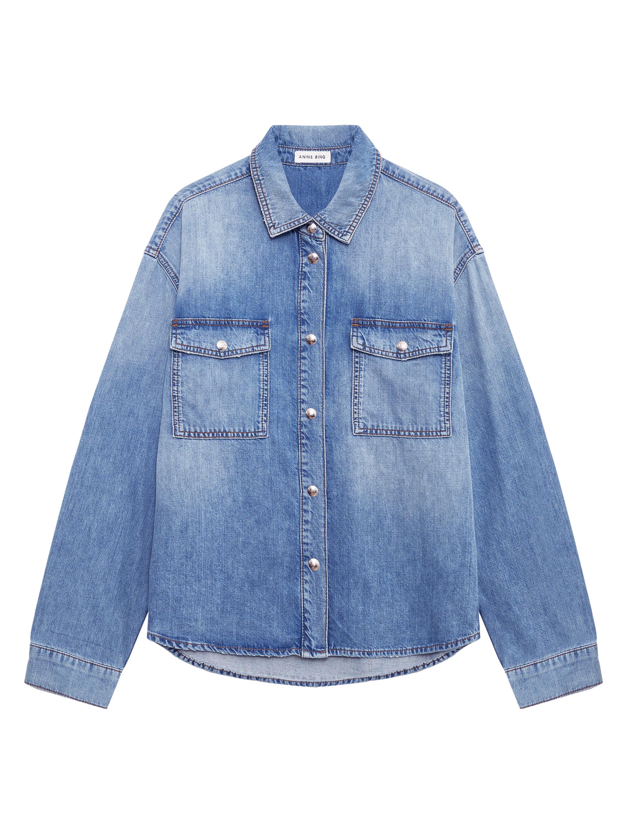 Anine Bing Women's Paxton Denim Shirt - Washed Blue