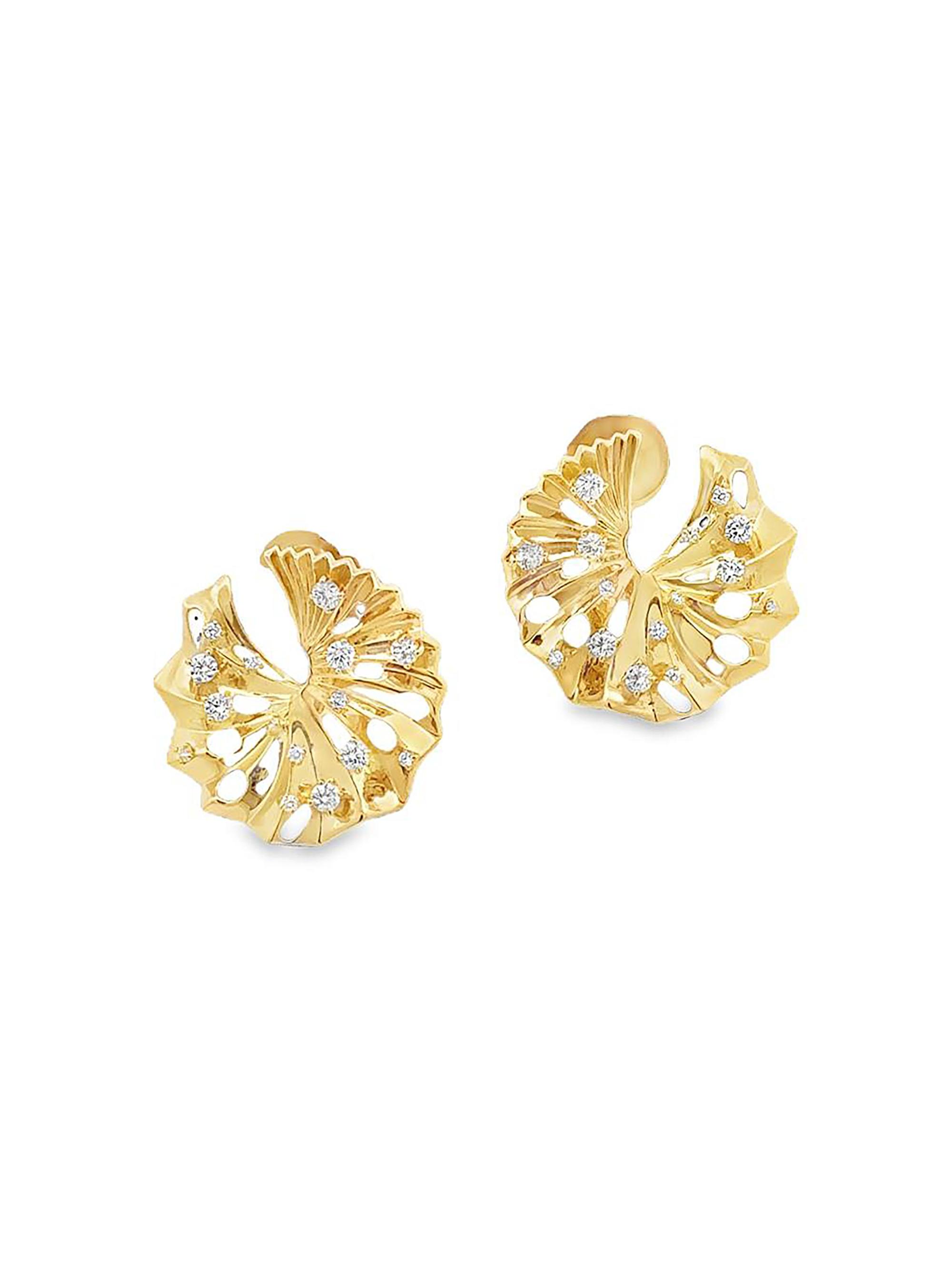 Hueb Women's Bahia 18K Yellow Gold & 1.01 TCW Diamond Hoop Earrings - Yellow Gold
