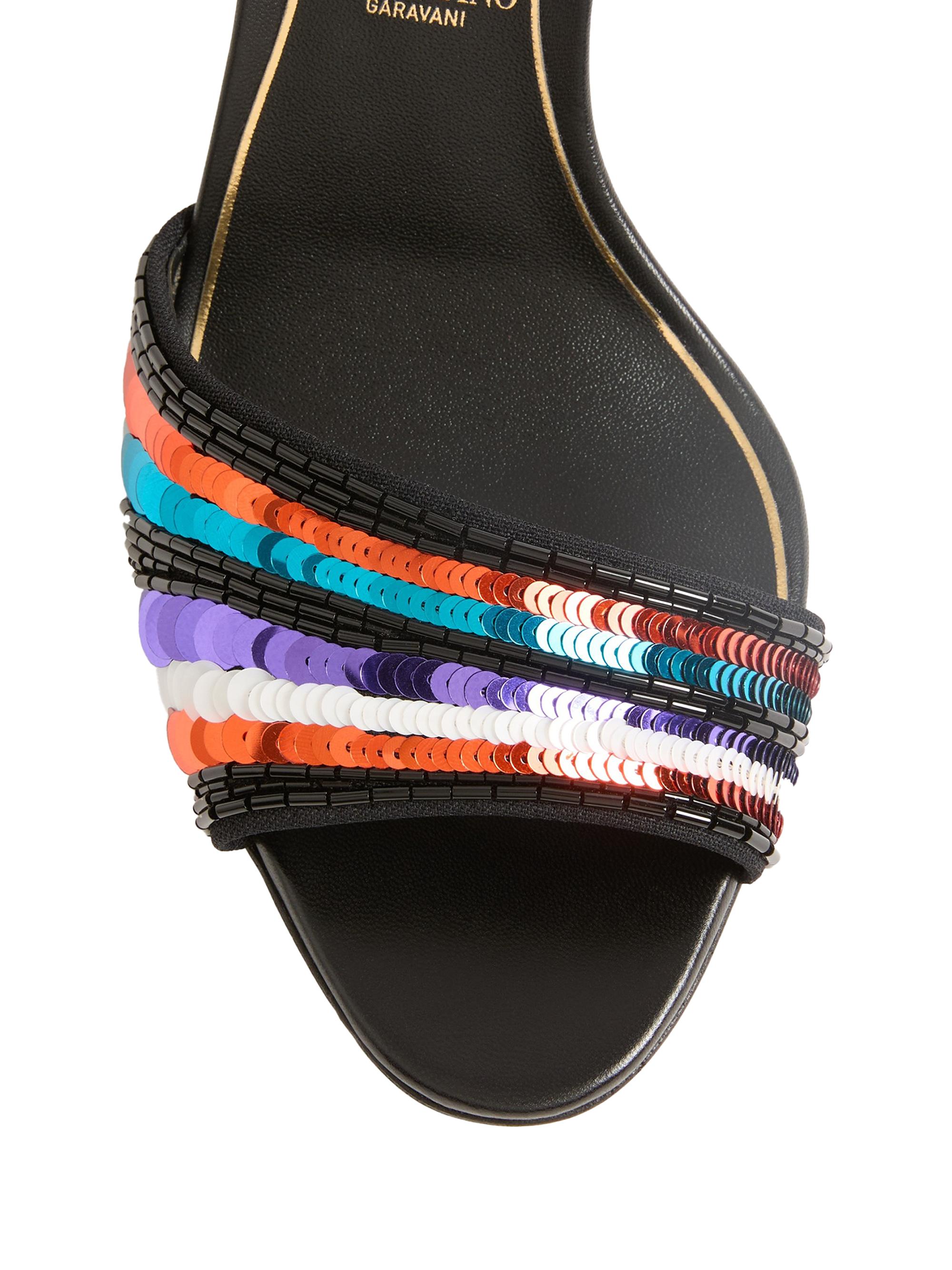 VALENTINO GARAVANI マルチカラーサンダル VALENTINO マルチカラー ロックスタッズ レザー サンダル