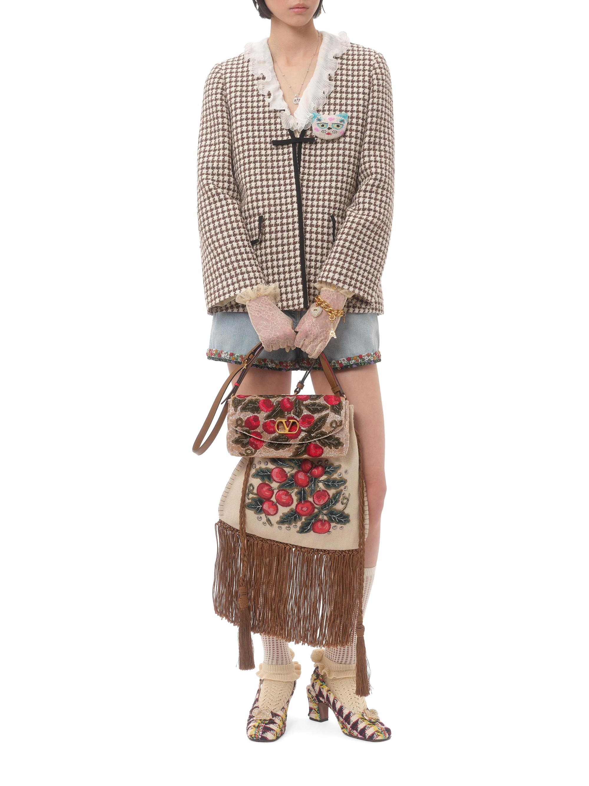 Valentino Garavani Devain Embroidered Small Top Handle Bag | Saks