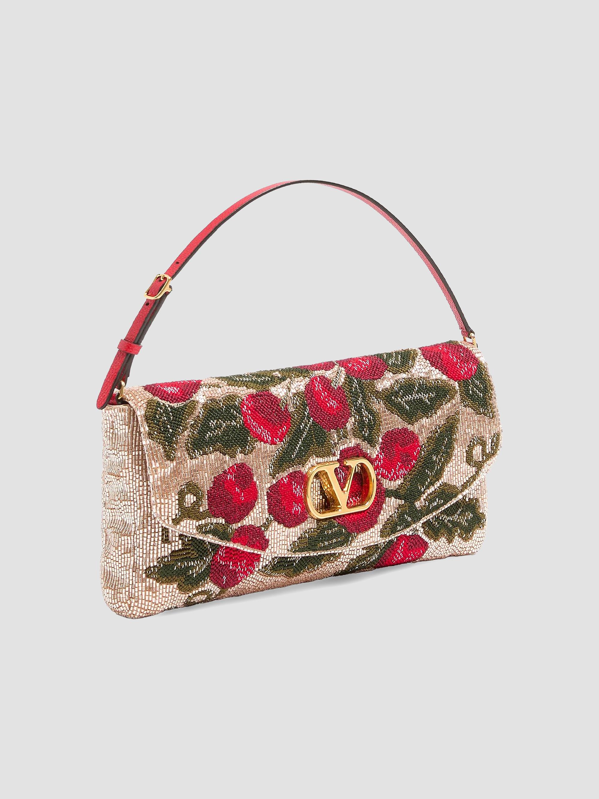 Valentino Garavani Devain Embroidered Small Top Handle Bag | Saks
