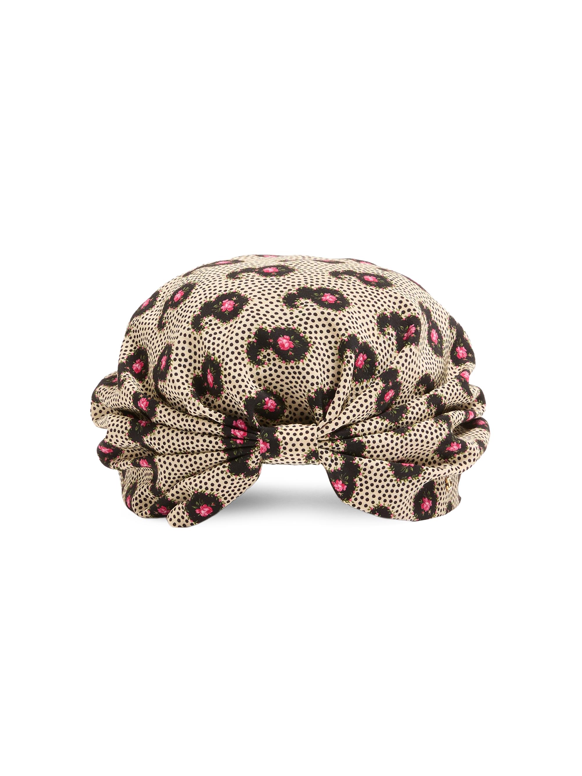 Valentino Garavani Women's Silk Turban with Micro Cashmere Plus De Pois Print - Butter Black