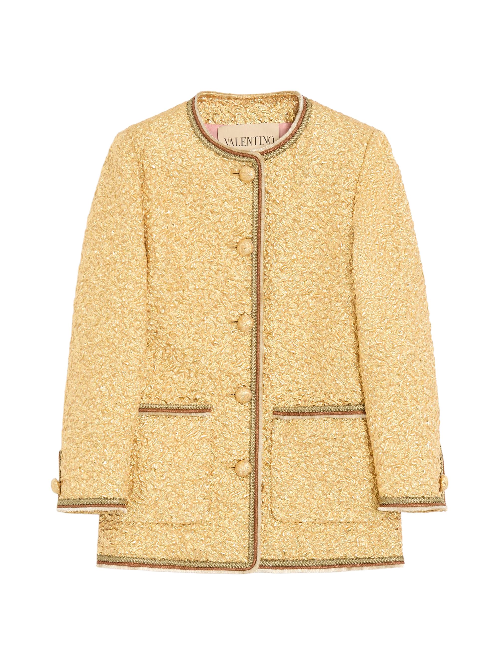Valentino Garavani Women's Jacquard Cloque Caban - Gold