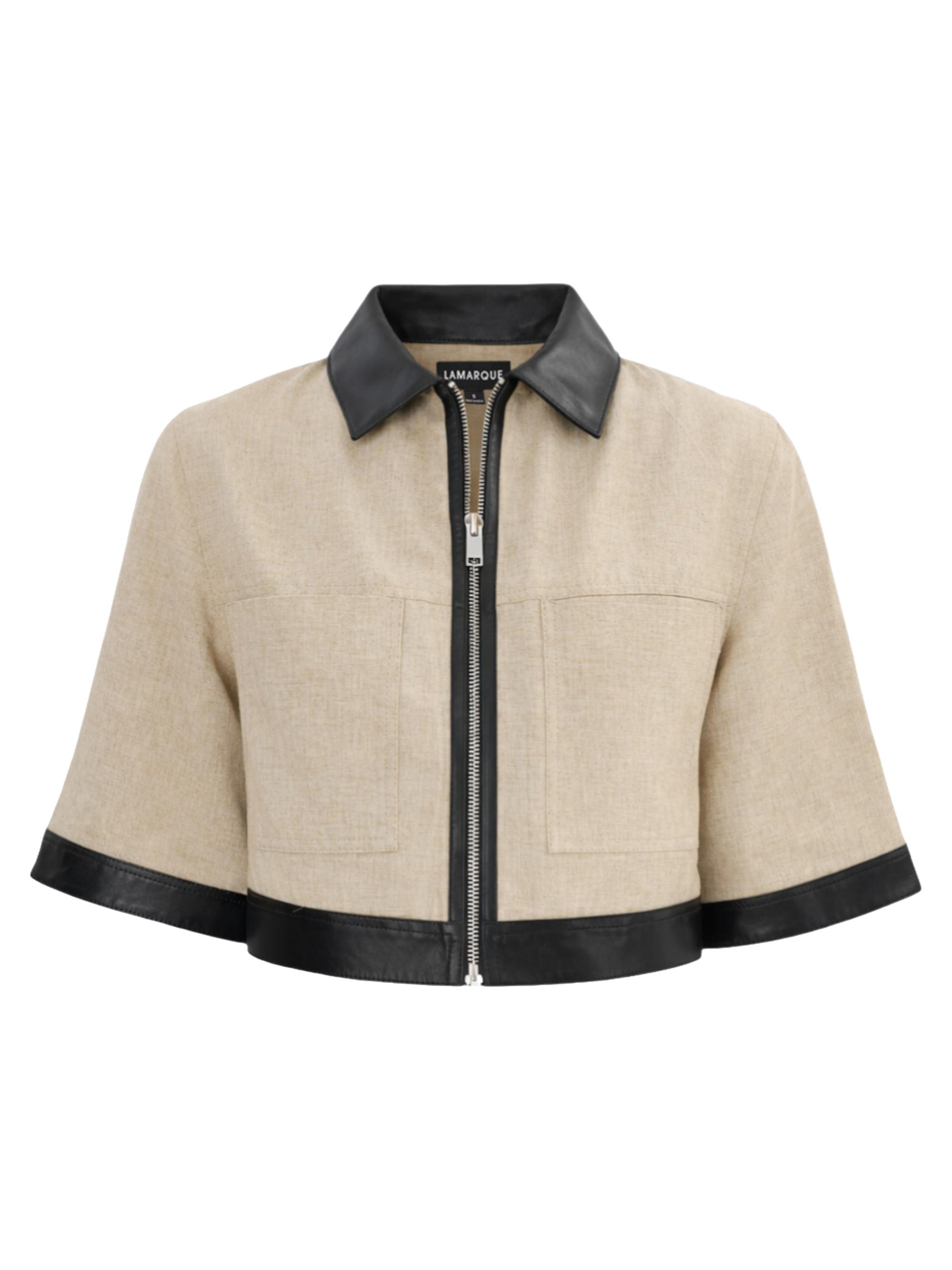 Nanushka Grow Henka Faux Fur-Trim Shirt Jacket | Saks Fifth Avenue