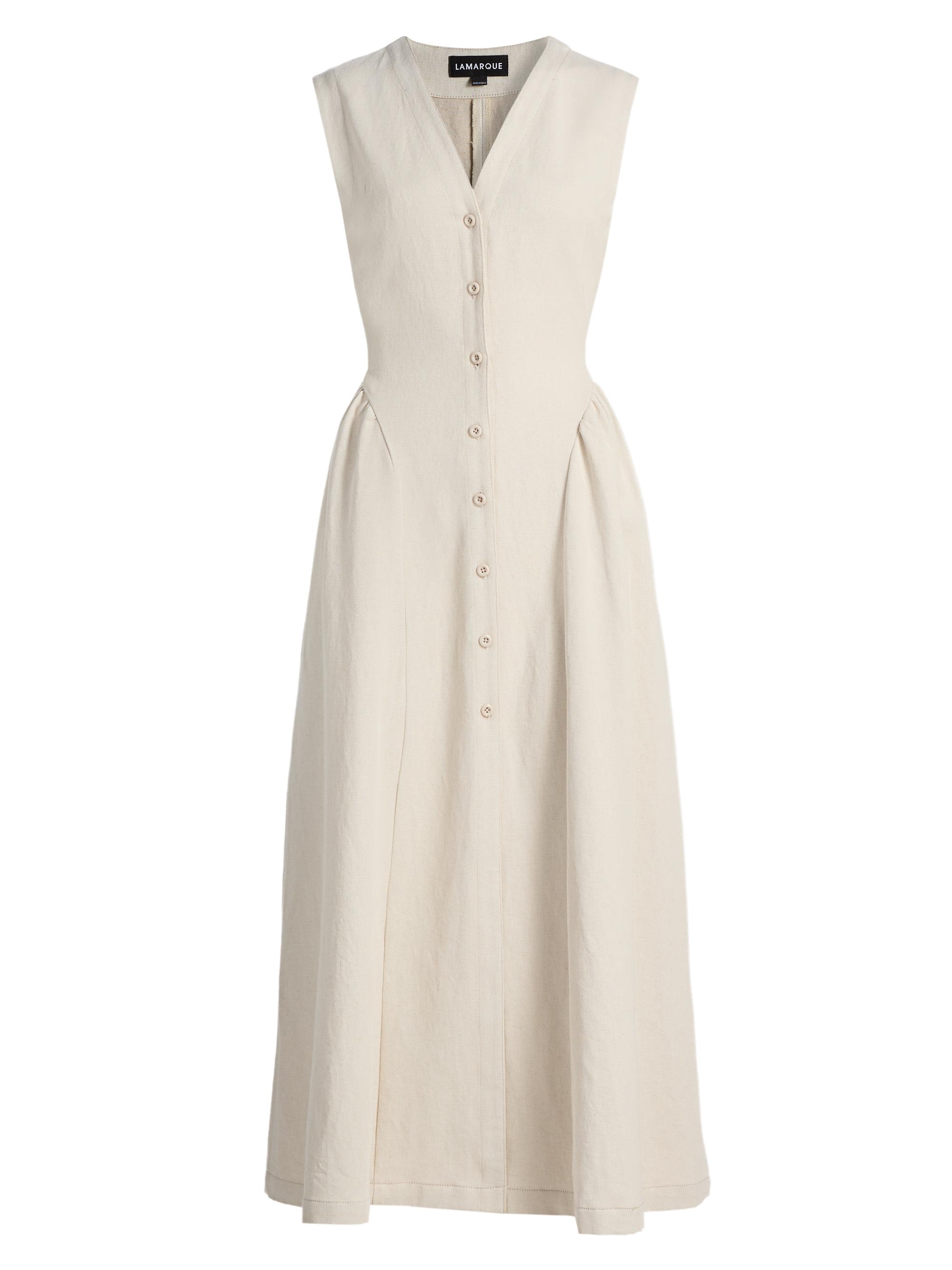 Lamarque Women's Tamika Cotton-Linen A-Line Maxi Dress - Natural