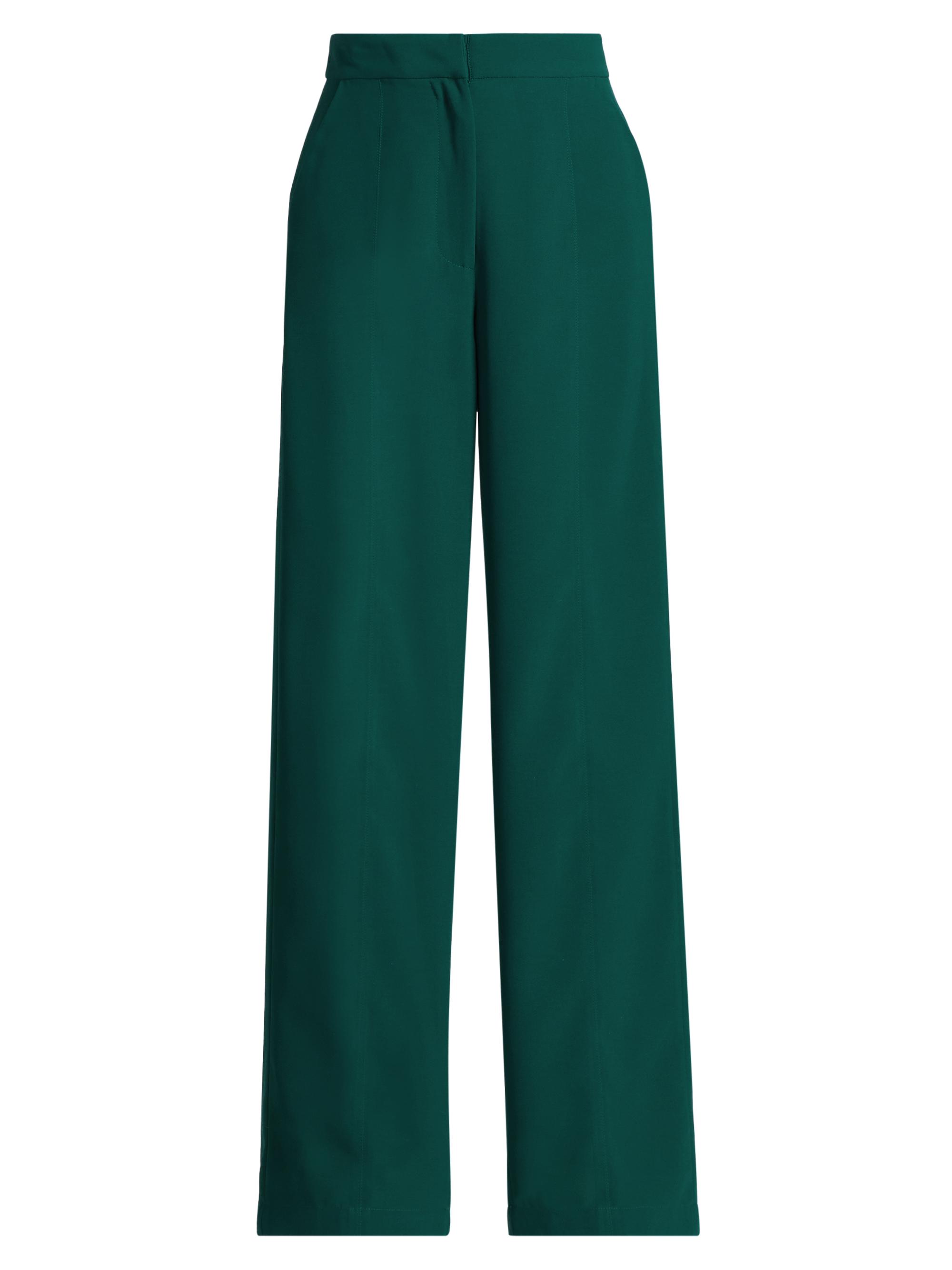 Misook Women's Naomi Crêpe de Chine Wide-Leg Pants - Spruce