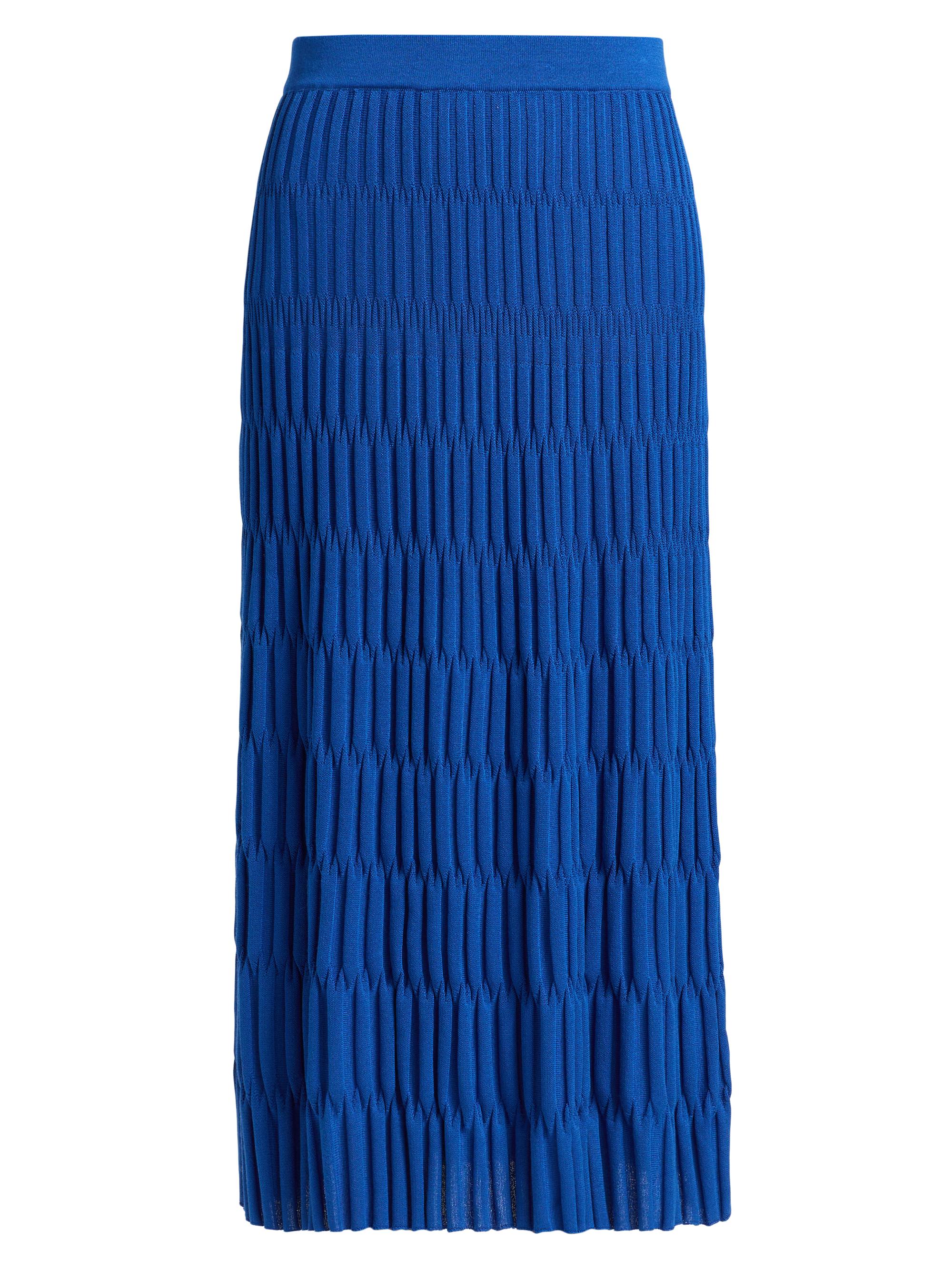 Misook Women's Textured Knit Maxi Skirt - Aegean Blue