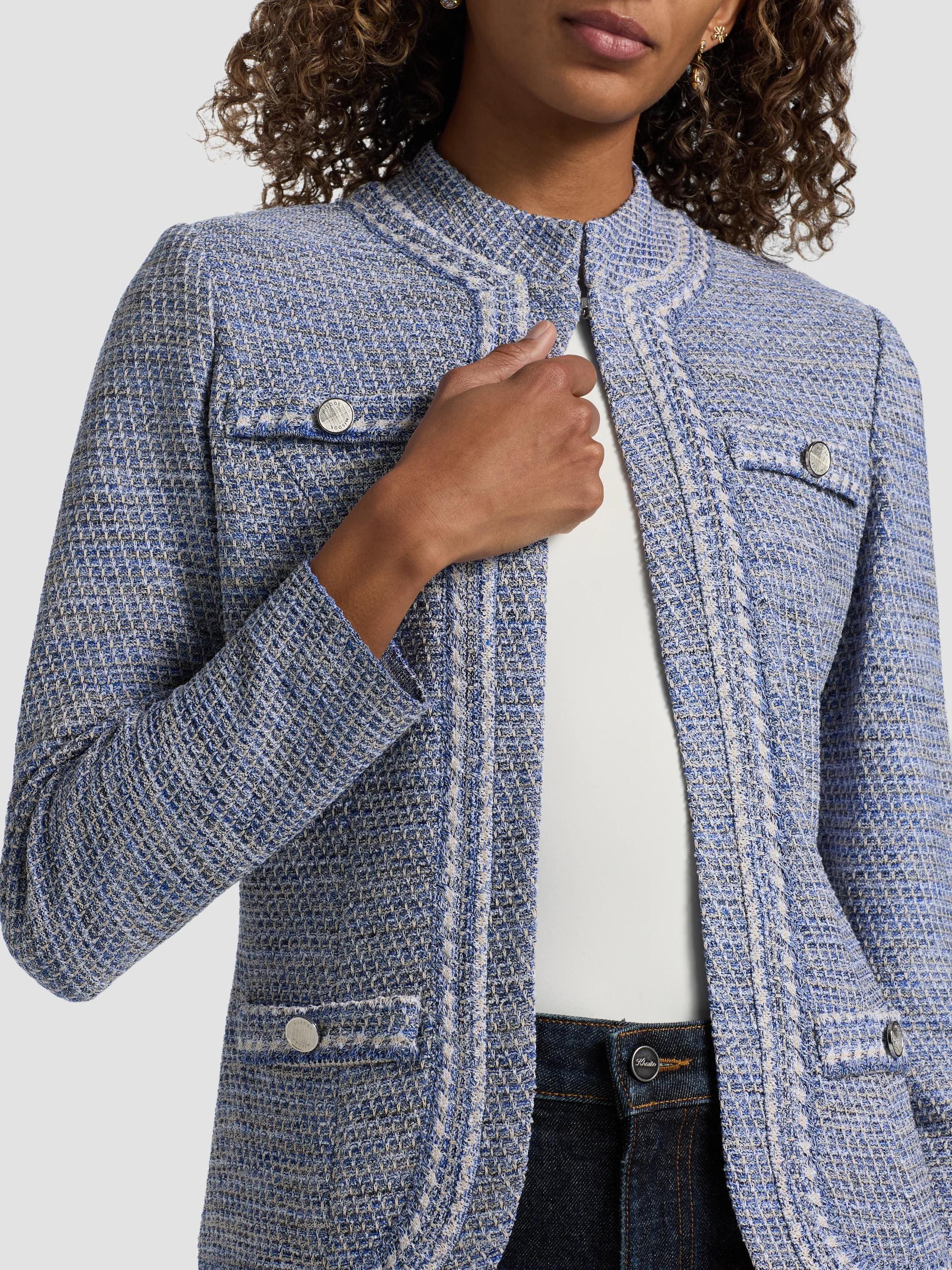 定価12万】MIXED TWEED NO COLLAR BONDAGE JKT 大得価，最新作 【定価
