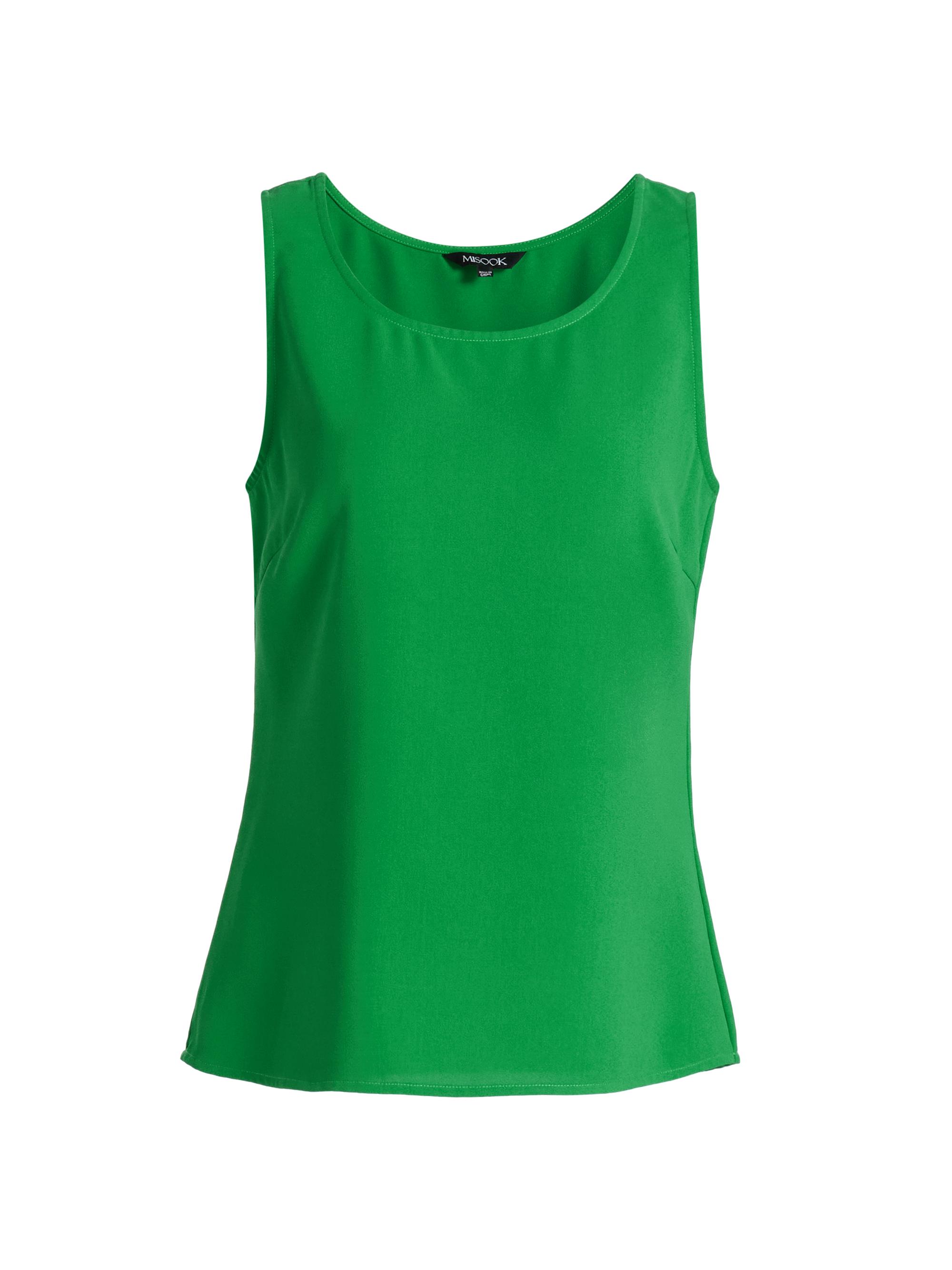 Misook Women's Crepe De Chine Tank - Clover Field | Thumbnail 8