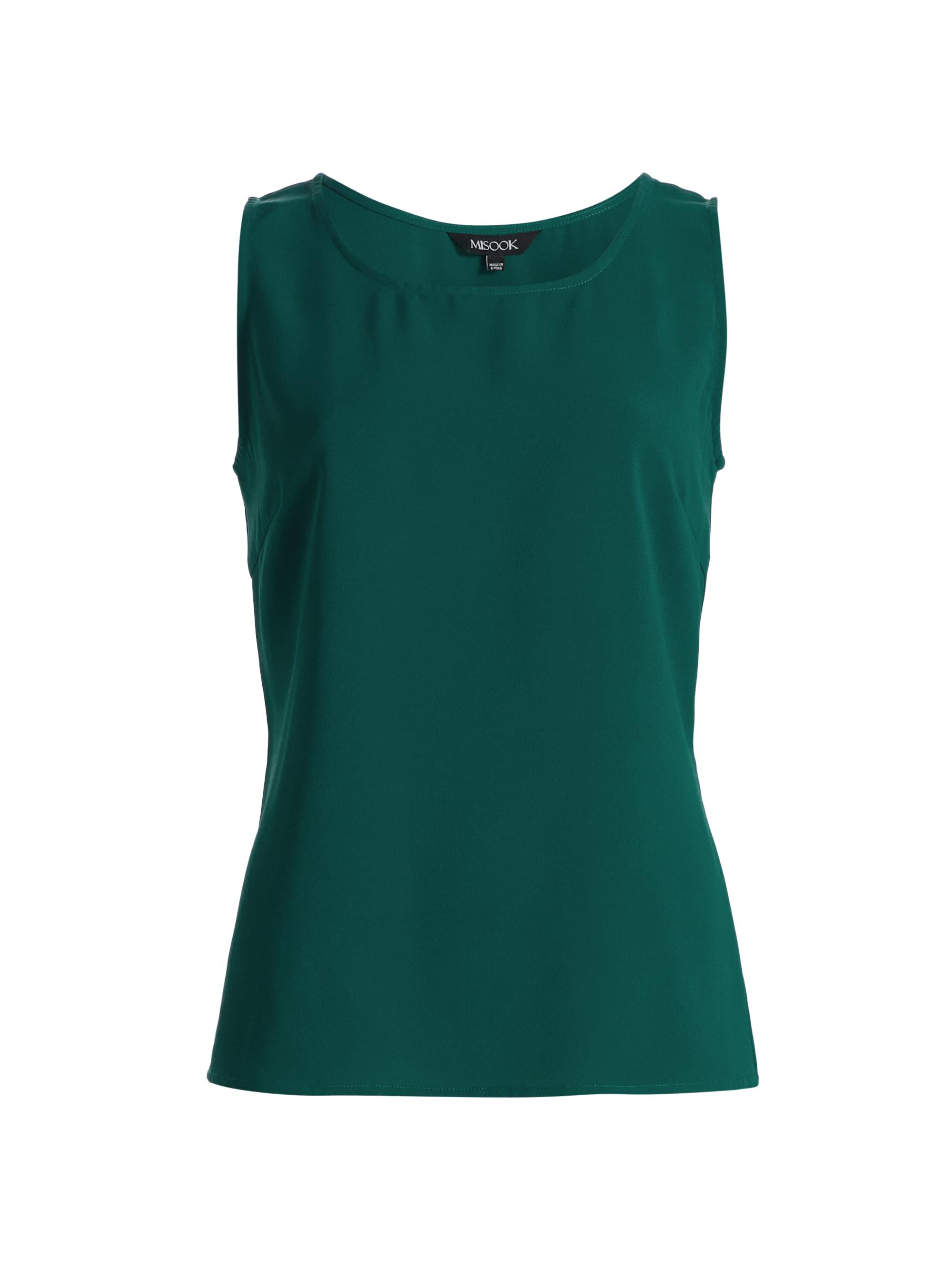 Misook Women's Crepe De Chine Tank - Spruce