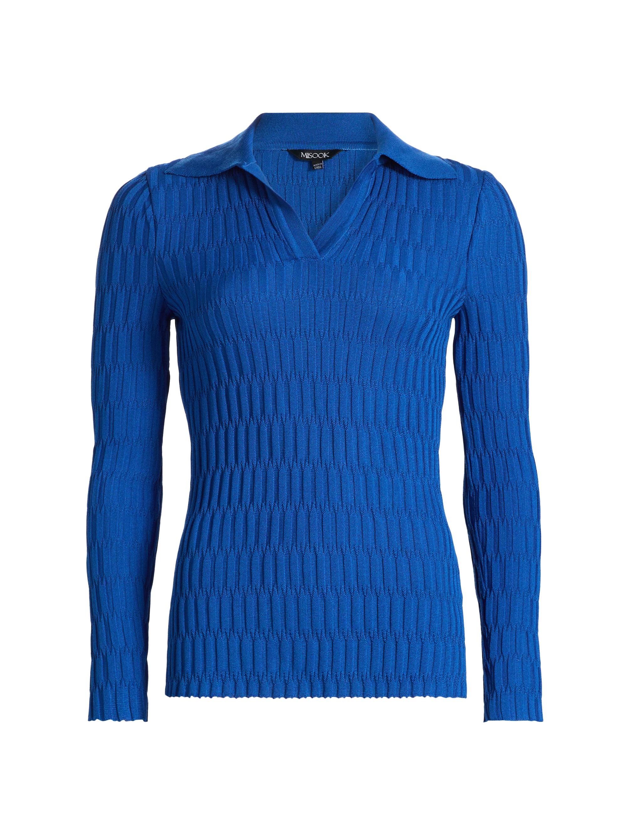 Geometric Knit Polo Shirt