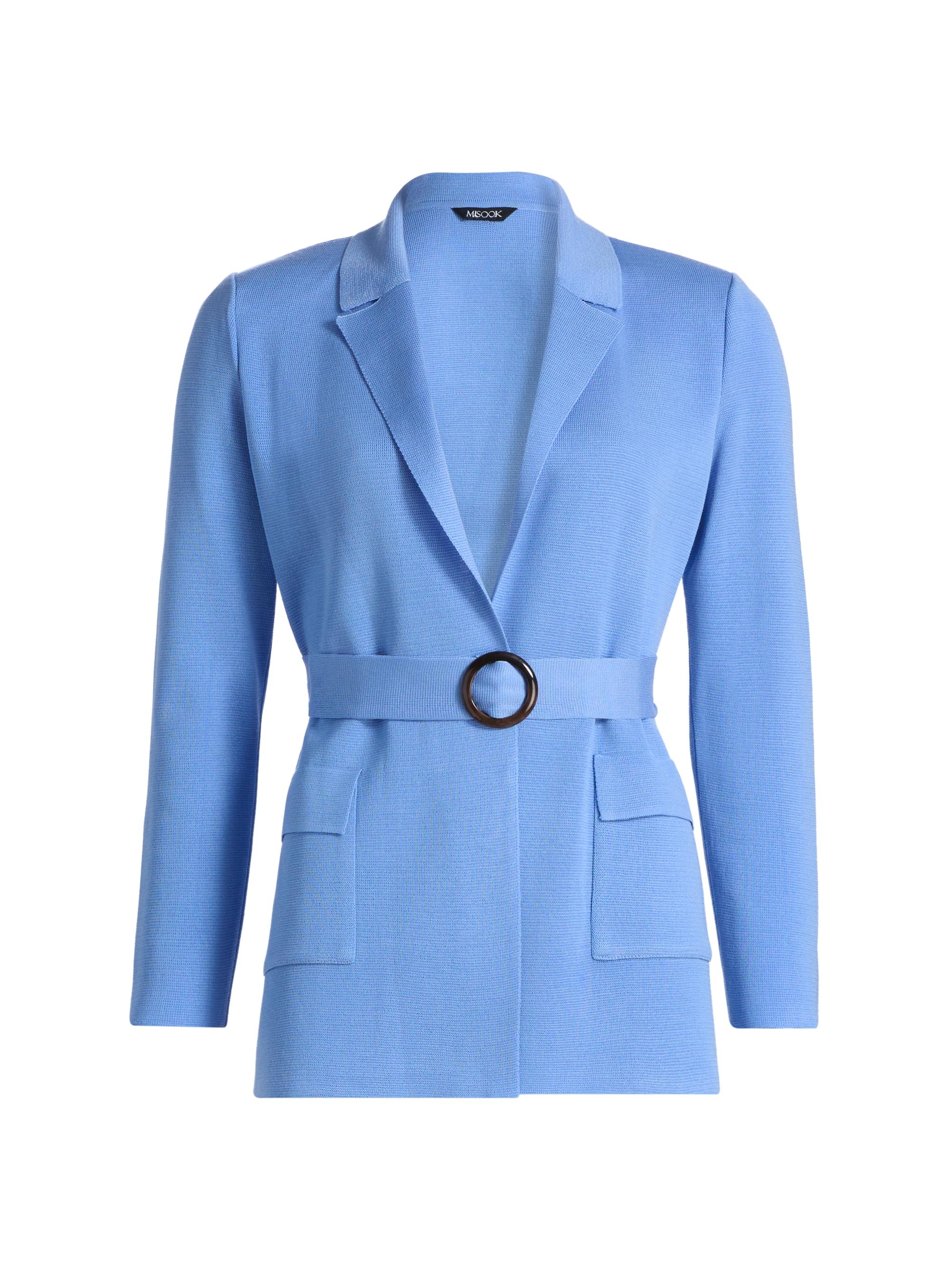 Misook Women's Belted Single-Breasted Blazer - Tranquil Blue