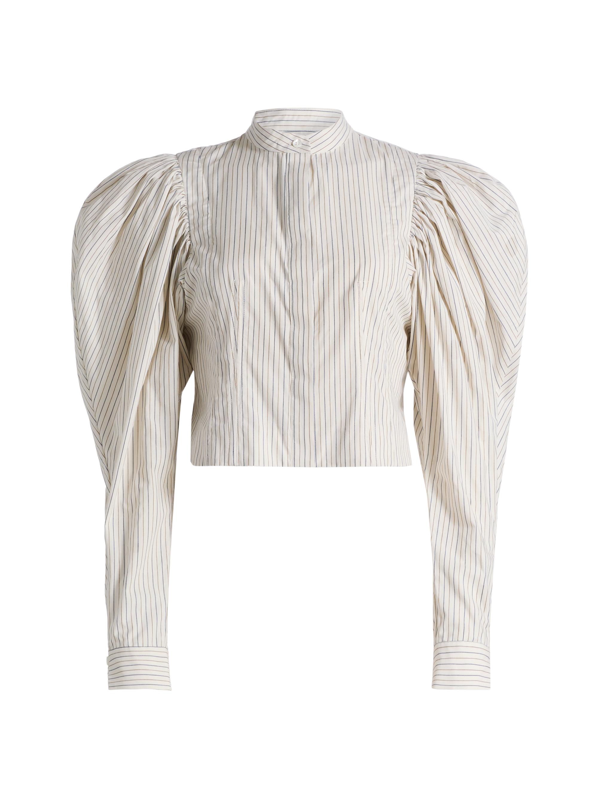 Ronny Kobo Women's Outlander x  Swanson Striped Button-Front Top - Outlander Stripe