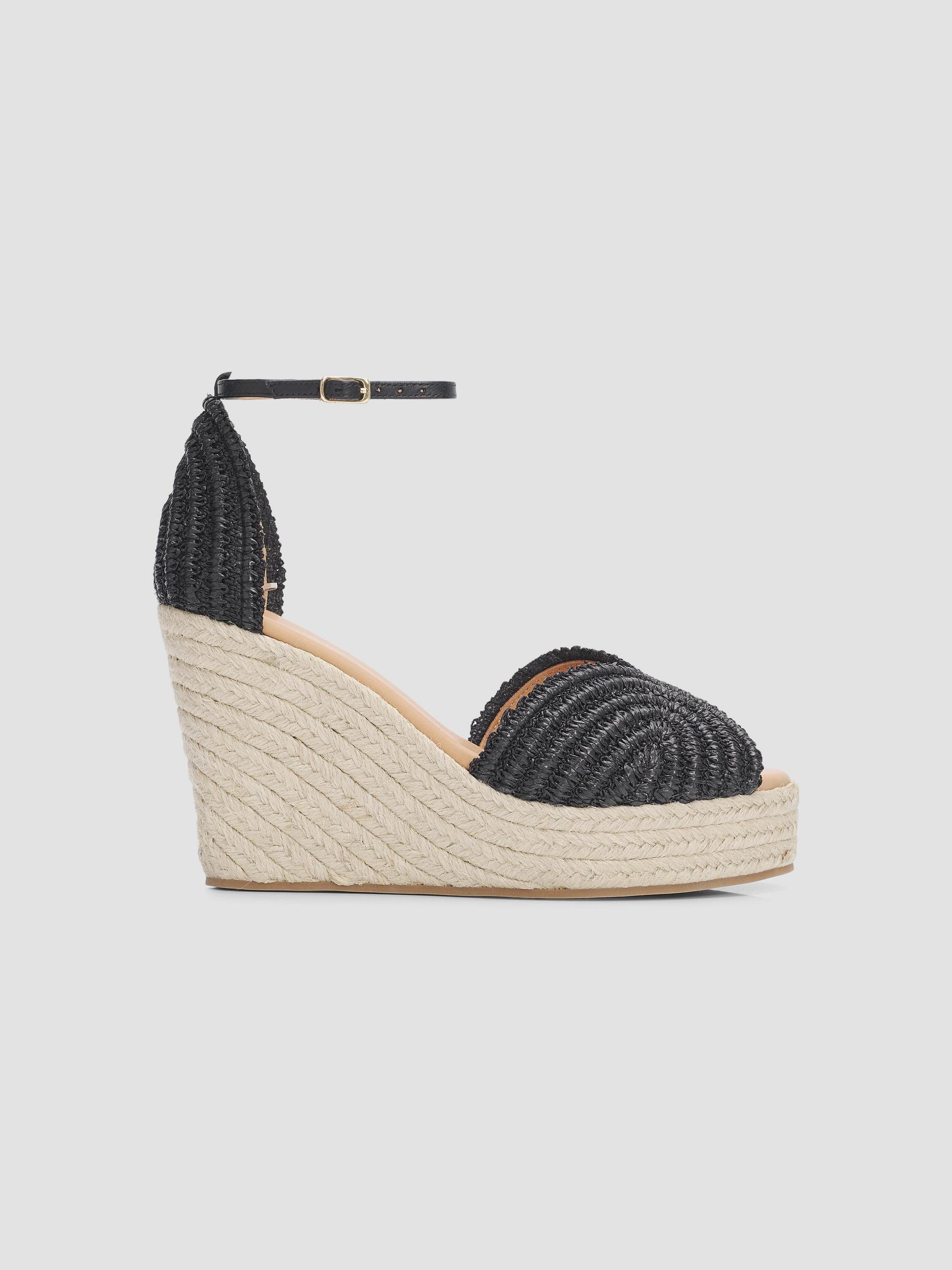 Odissì Women's Ava Platform Wedge Espadrilles - Black | Thumbnail 5