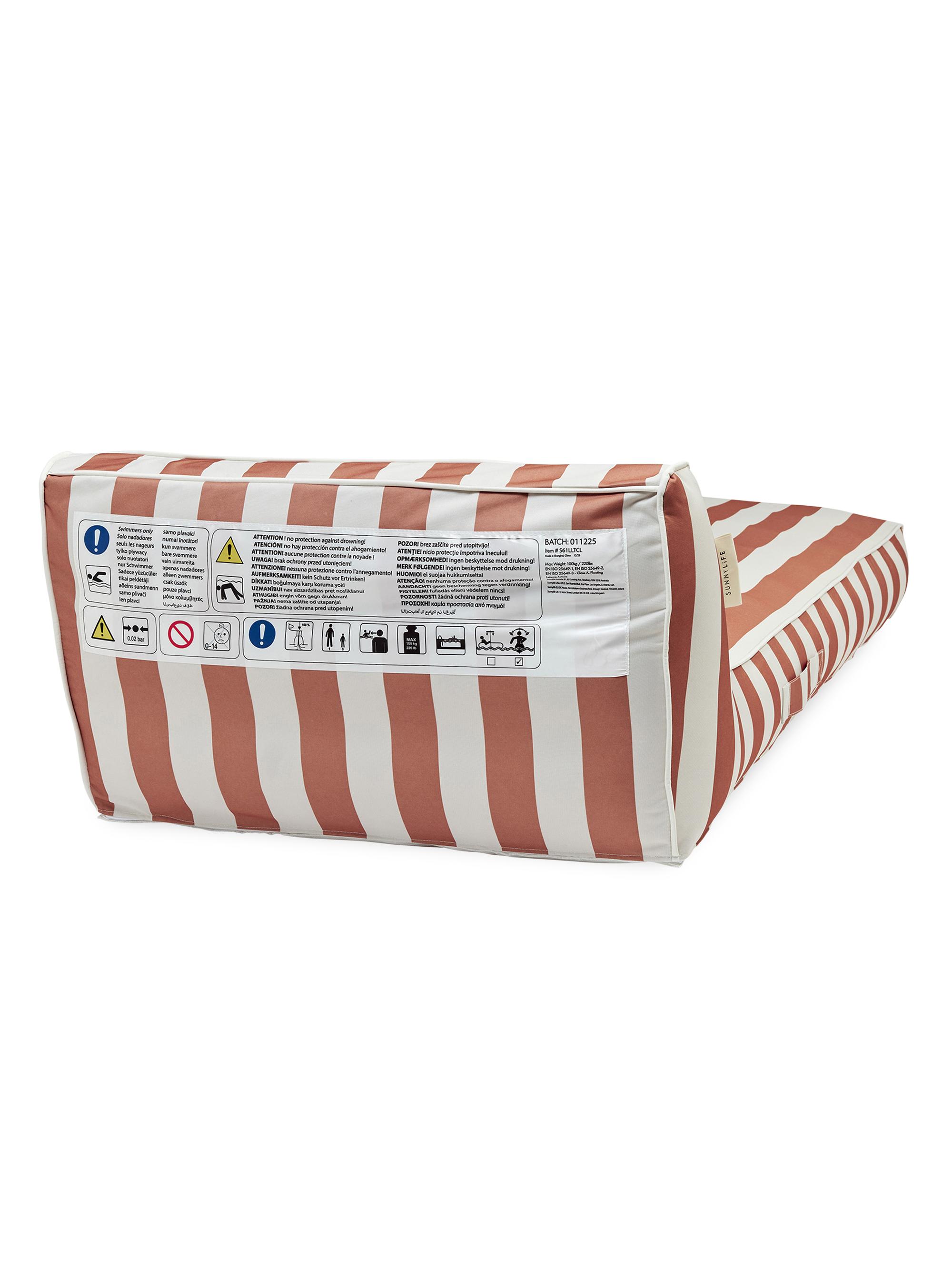 Sunnylife Seagrass Stripe Luxe Lie-On Lounger - Orange | Thumbnail 2