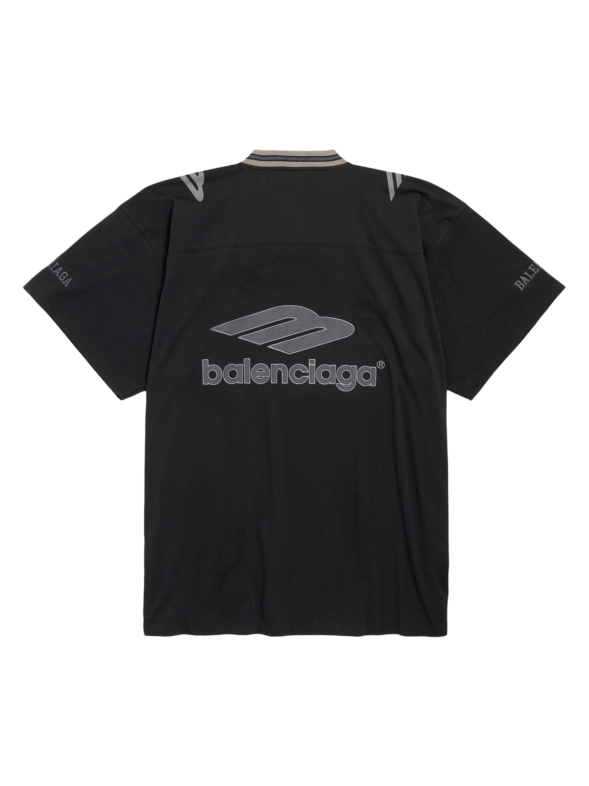 Balenciaga 3B Football V-Neck Oversized T-Shirt | Saks Fifth Avenue