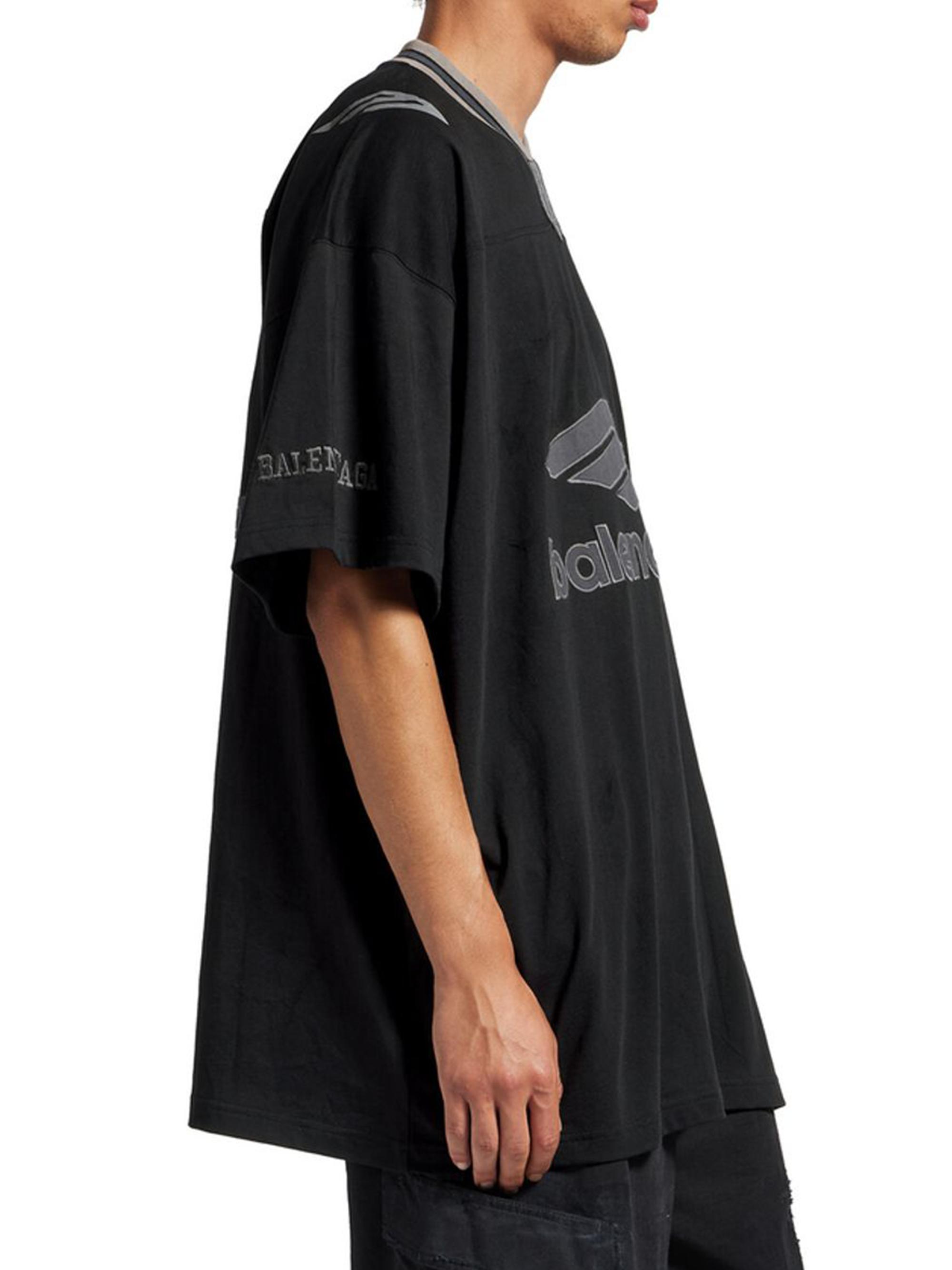 Balenciaga 3B Football V-Neck Oversized T-Shirt | Saks Fifth Avenue