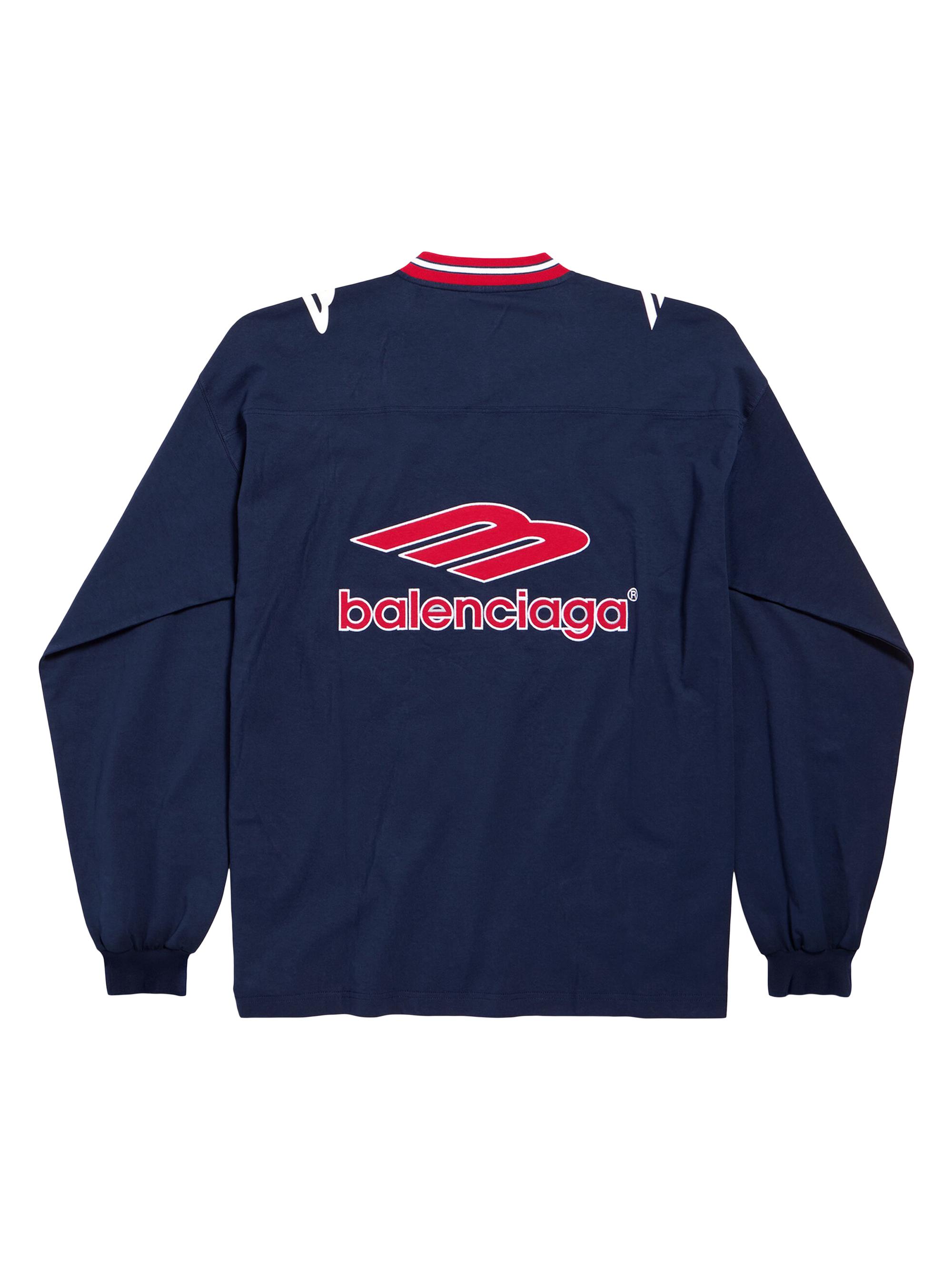Balenciaga 3B Football Long Sleeve V-Neck T-Shirt | Saks Fifth Avenue