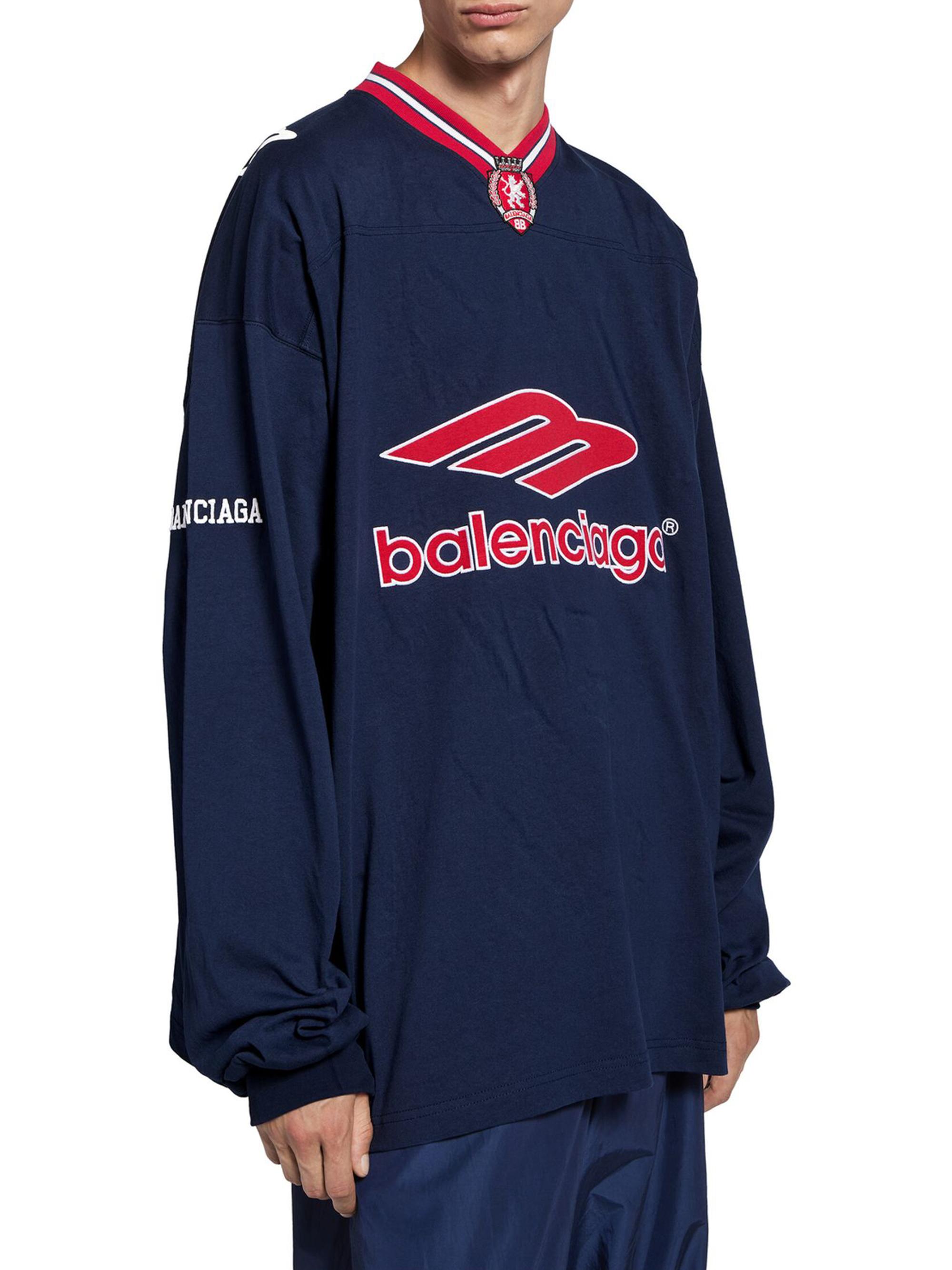 BALENCIAGA FOOTBALL ロングスリーブVネックT Balenciaga 3B Football Long Sleeve V-Neck T-Shirt | Saks Fifth Avenue