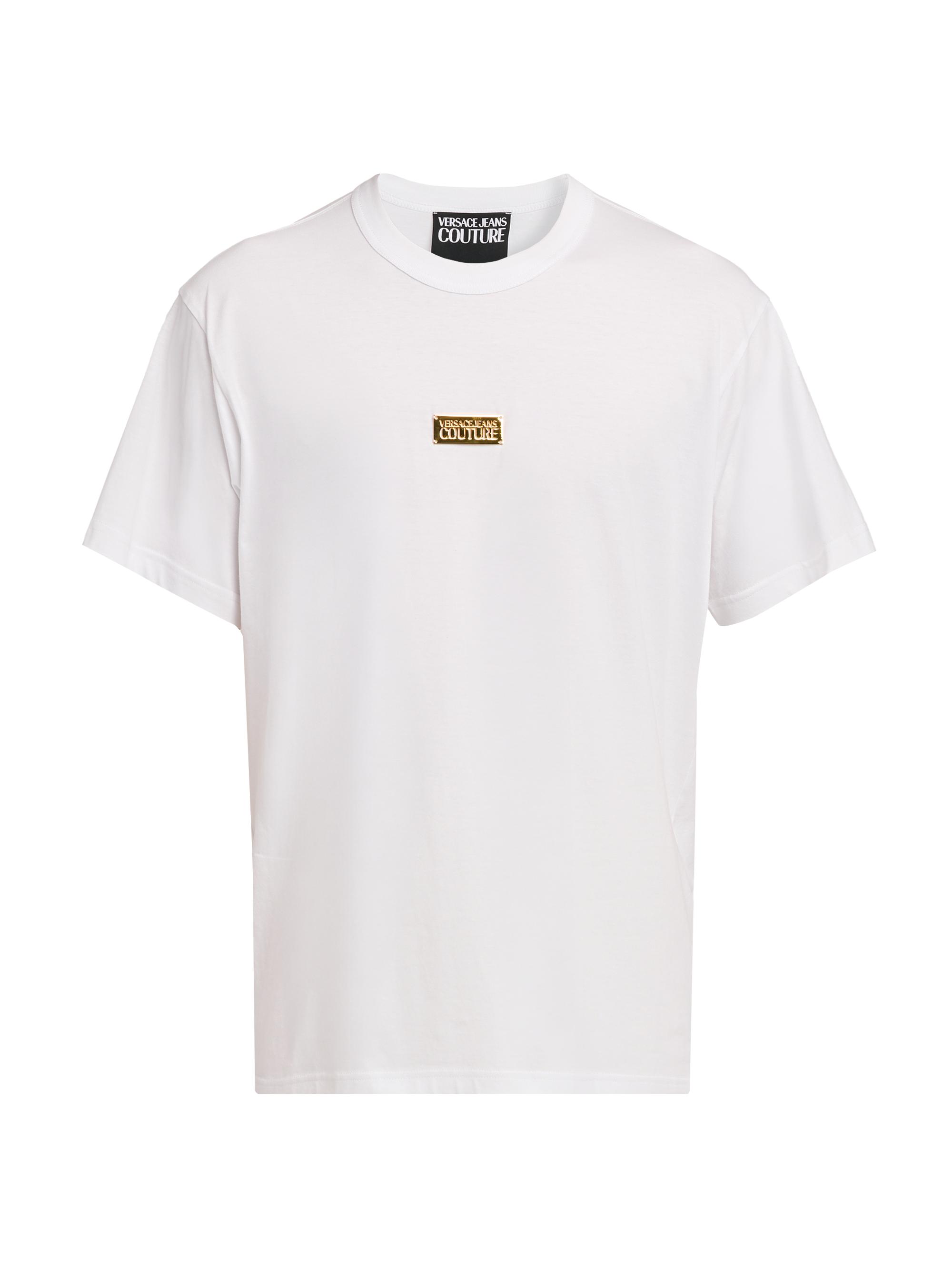 Versace Jeans Couture Men's Logo Hardware T-Shirt - White Gold