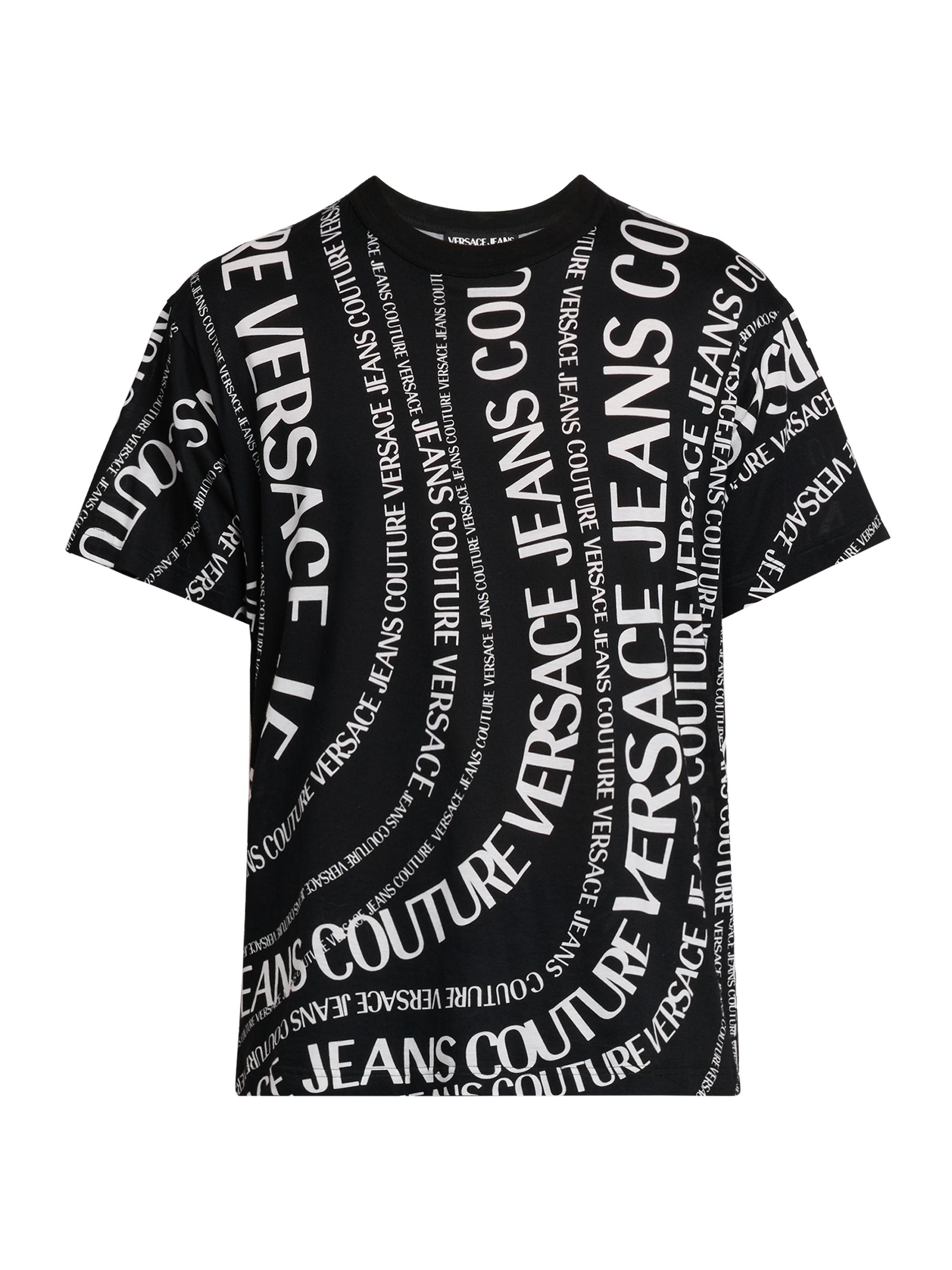 Versace Jeans Couture Men's Logo Print T-Shirt - Black White