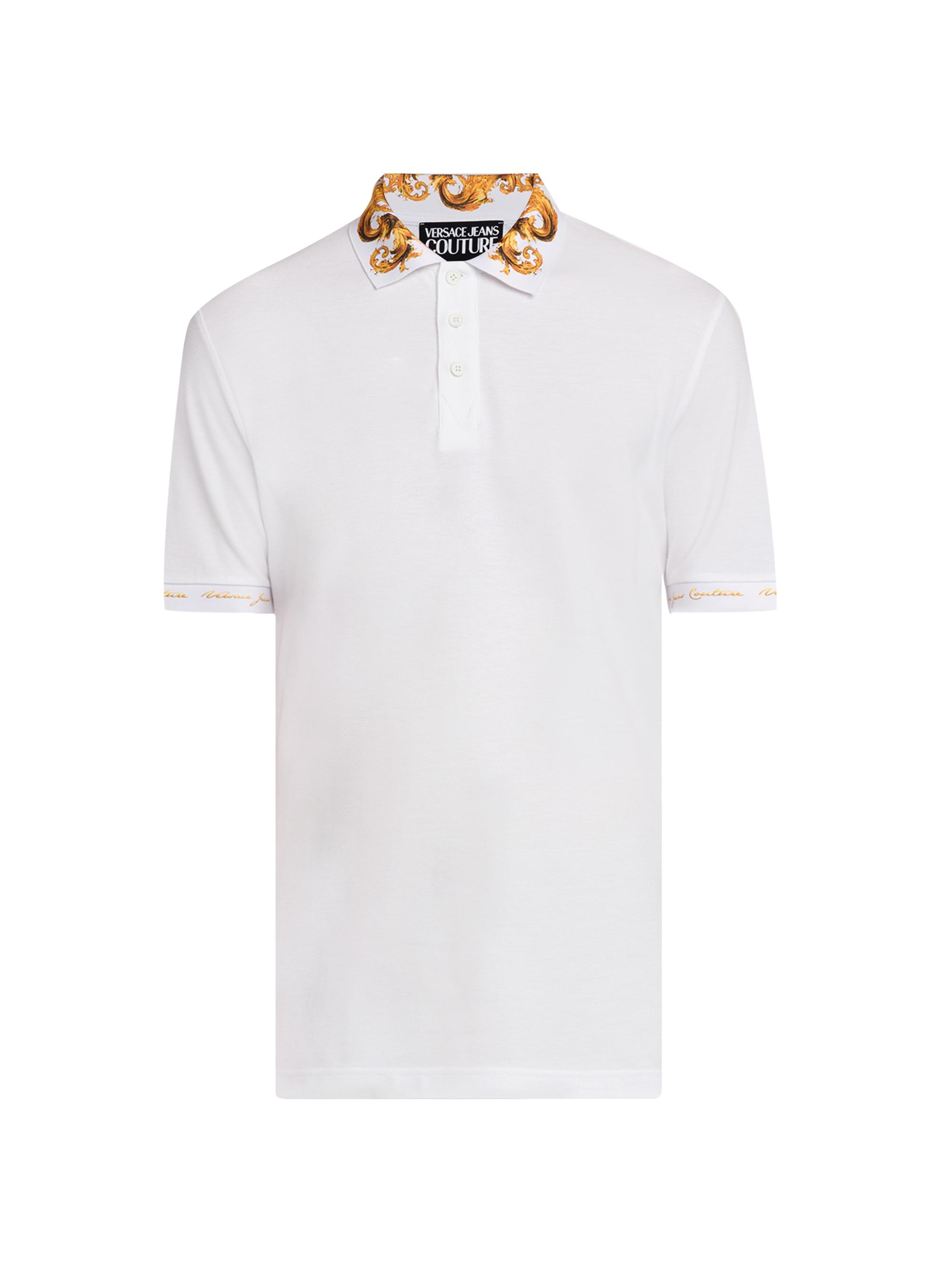 Versace Jeans Couture Men's Barocco Polo T-Shirt - White Gold