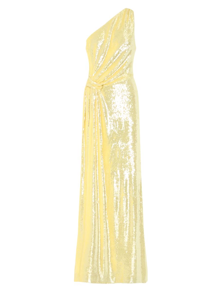 Milly Women's Porsha Sequined One-shoulder Gown In Yellow