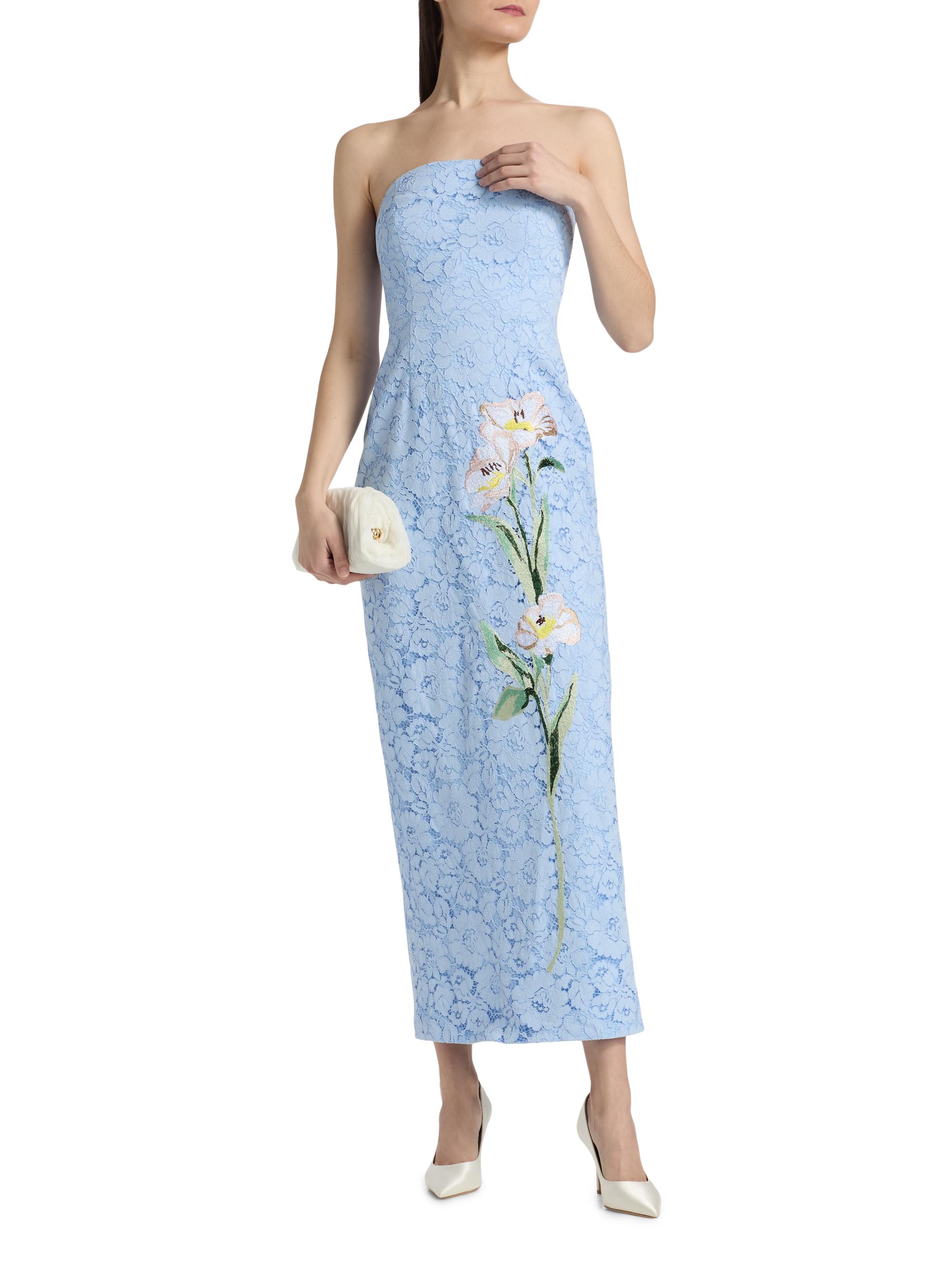 Milly Dolores Floral-Embroidered Lace Cocktail Dress | Saks Fifth Avenue