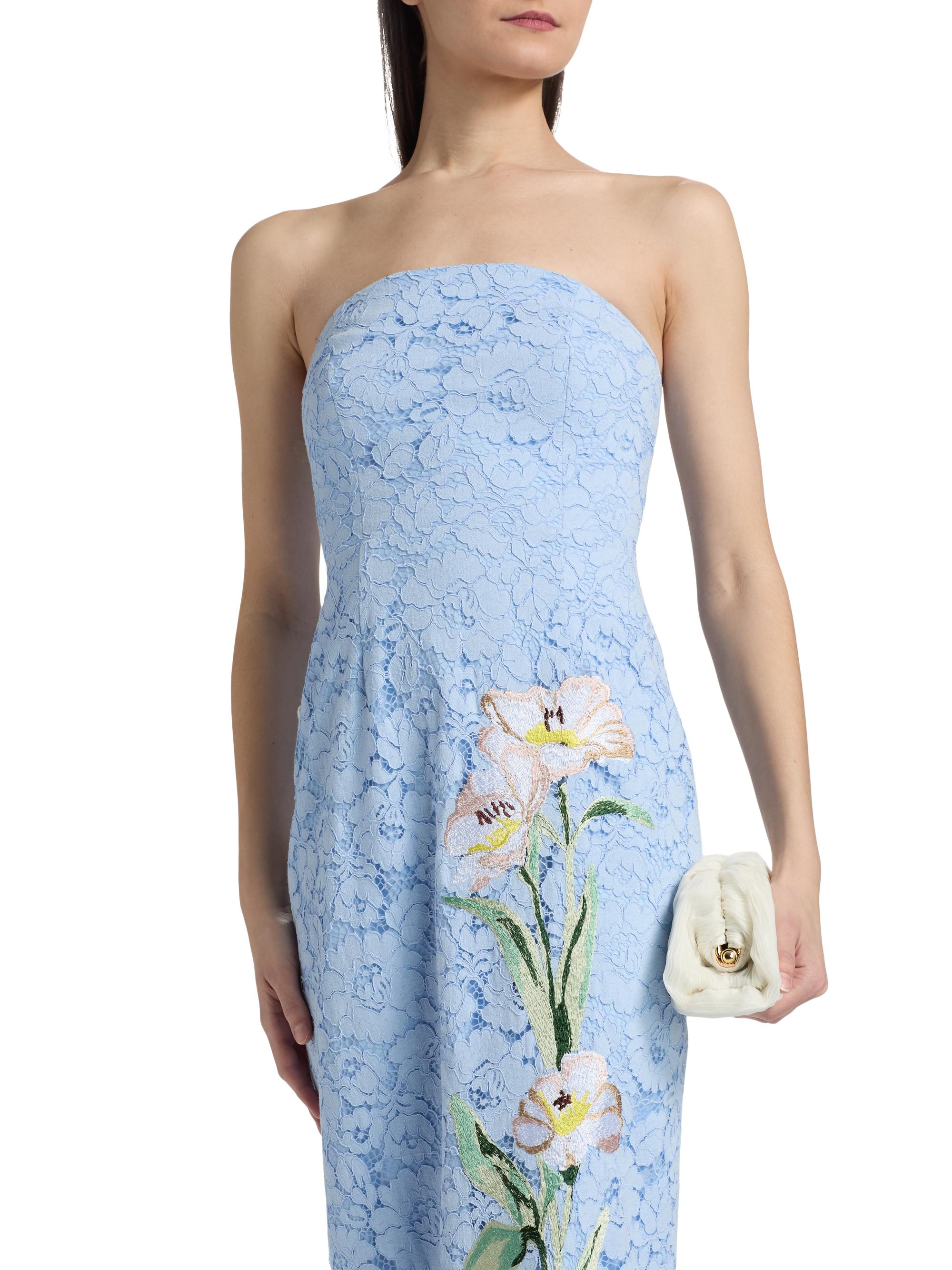 Milly Dolores Floral-Embroidered Lace Cocktail Dress | Saks Fifth