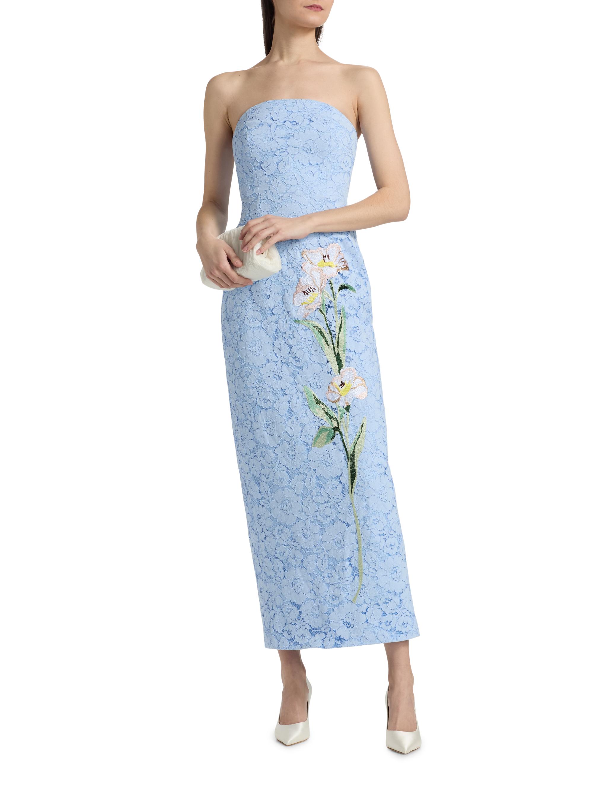 Milly Dolores Floral-Embroidered Lace Cocktail Dress | Saks Fifth Avenue