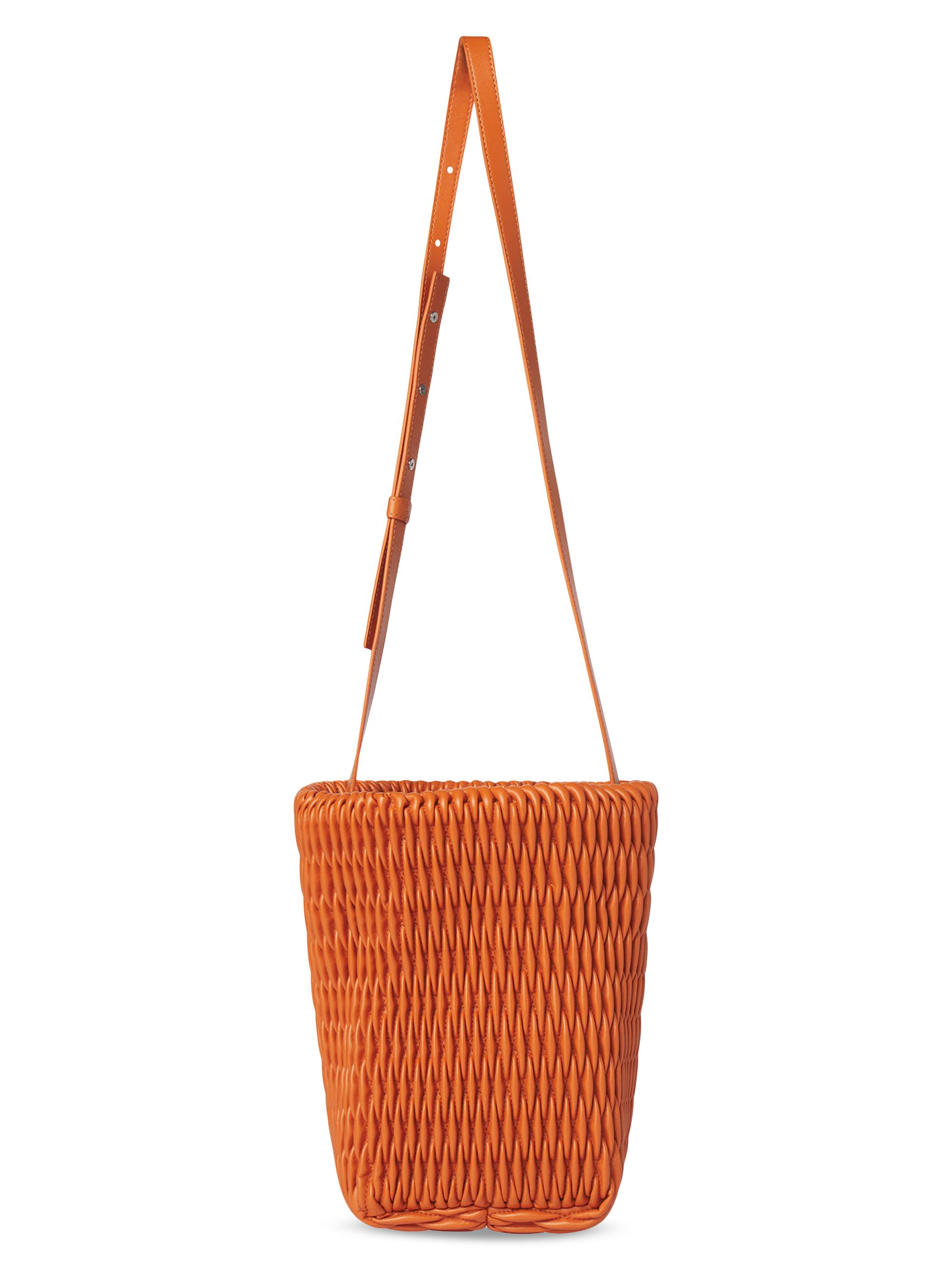 A.L.C. Women's Ivy Smocked Faux Leather Bucket Bag - Papaya