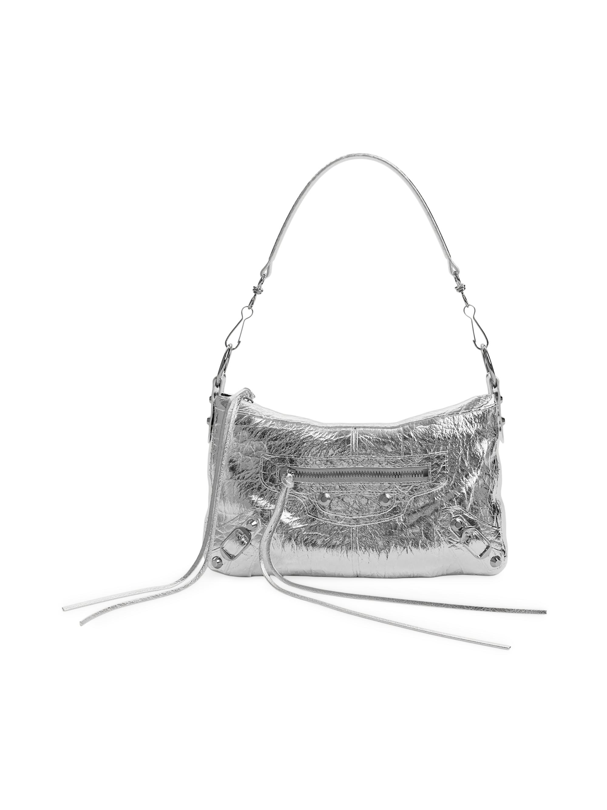 Balenciaga Women's Le City Moto Mini Shoulder Bag - Silver