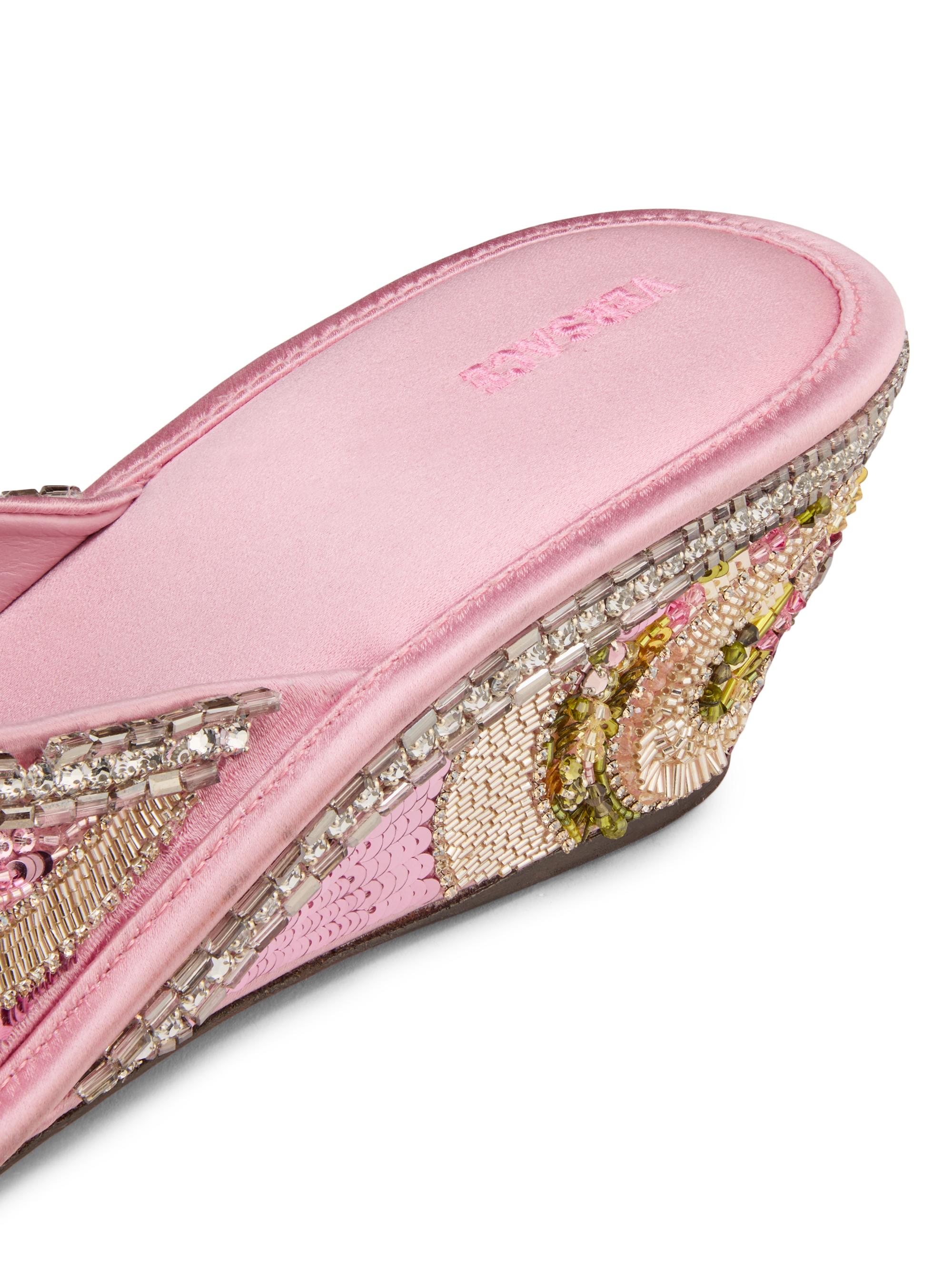 Versace 50MM Beaded Mule Wedges | Saks Fifth Avenue