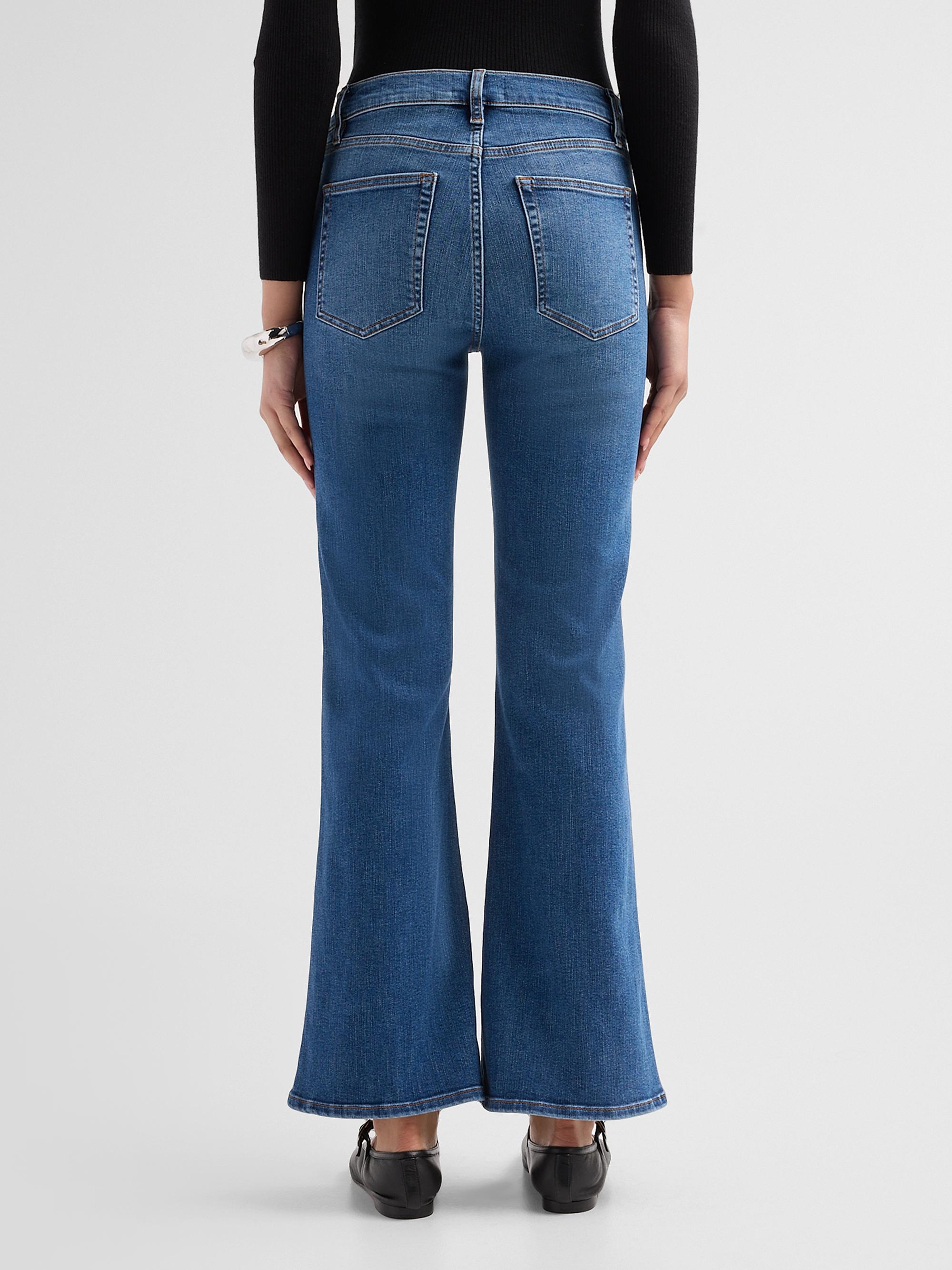 FRAME Women's The Icon Flared Jeans - Provence | Thumbnail 3