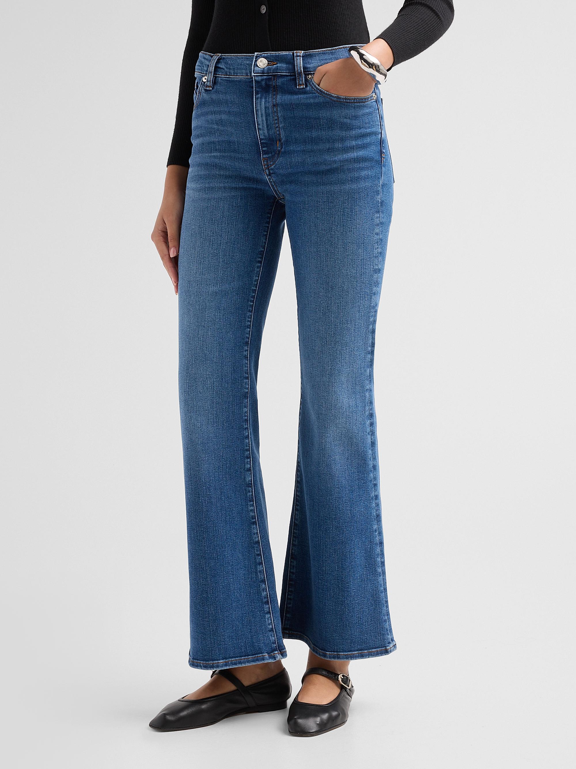 FRAME Women's The Icon Flared Jeans - Provence | Thumbnail 4