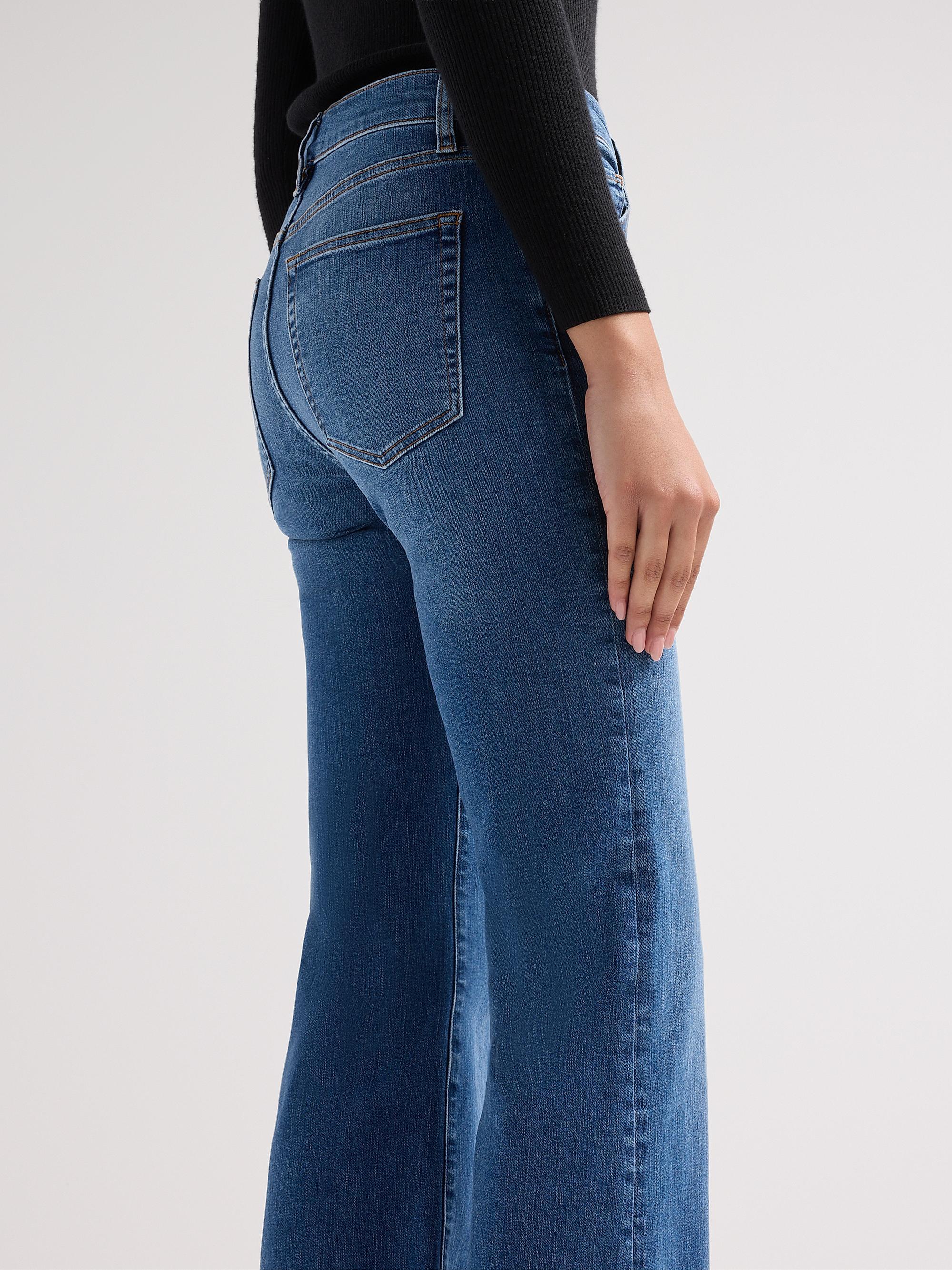 FRAME Women's The Icon Flared Jeans - Provence | Thumbnail 5