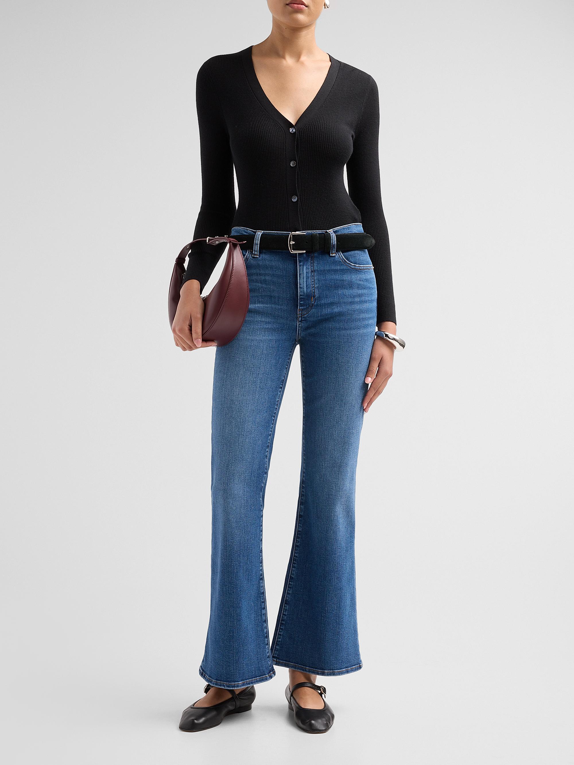 FRAME Women's The Icon Flared Jeans - Provence | Thumbnail 2
