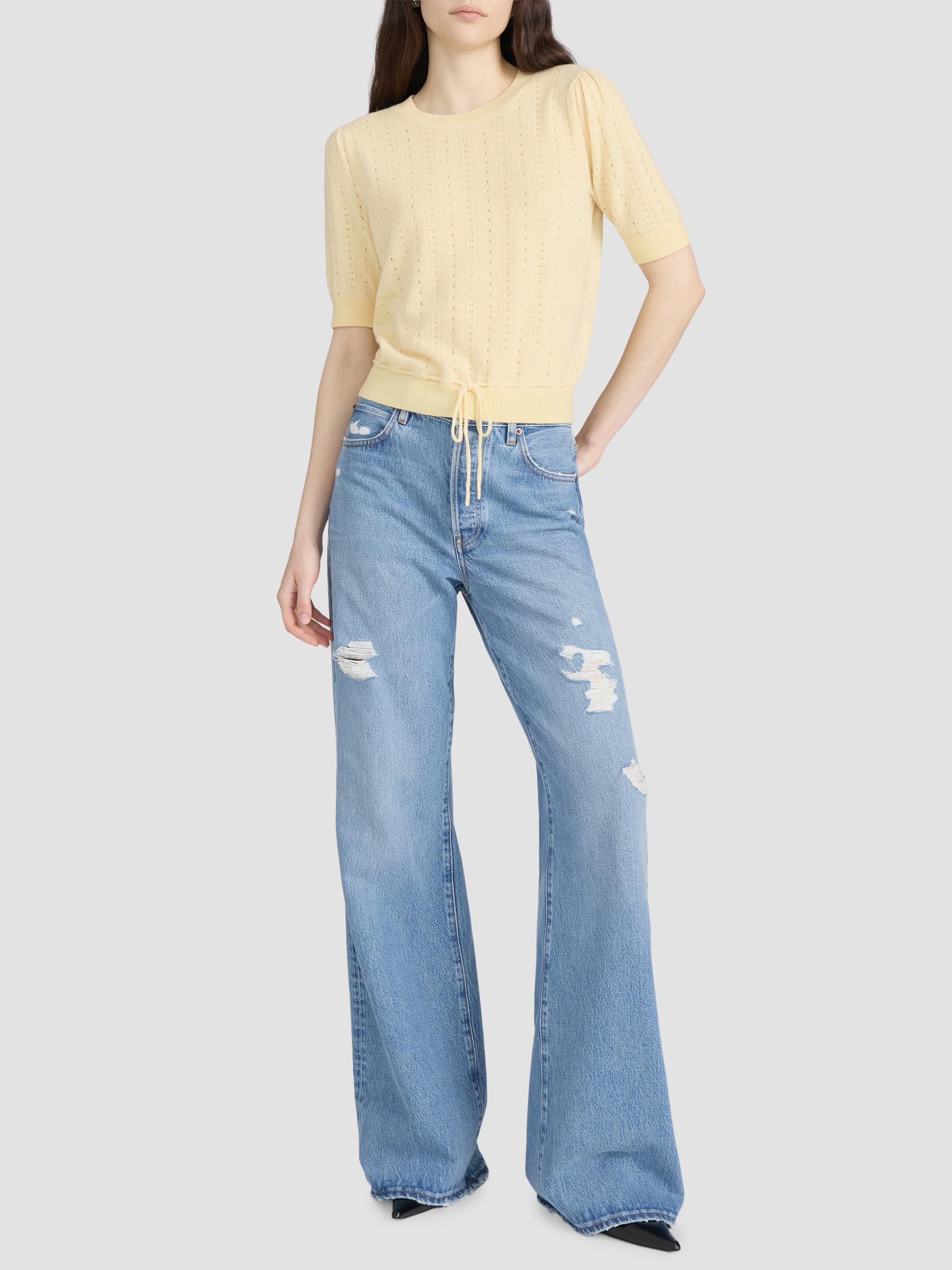 FRAME Women's The Cashmere Charm Sweater - Canary | Thumbnail 9